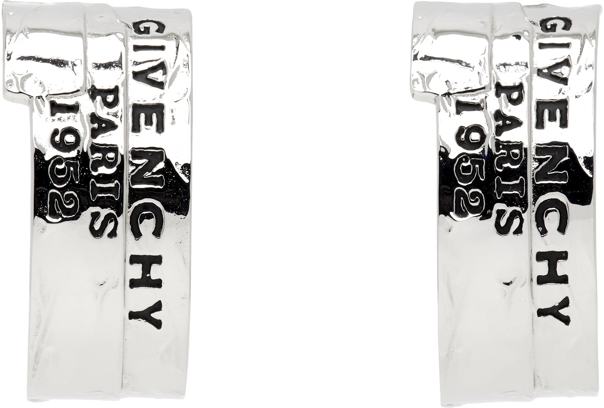 Givenchy - Boucles d'oreilles à logo gravé