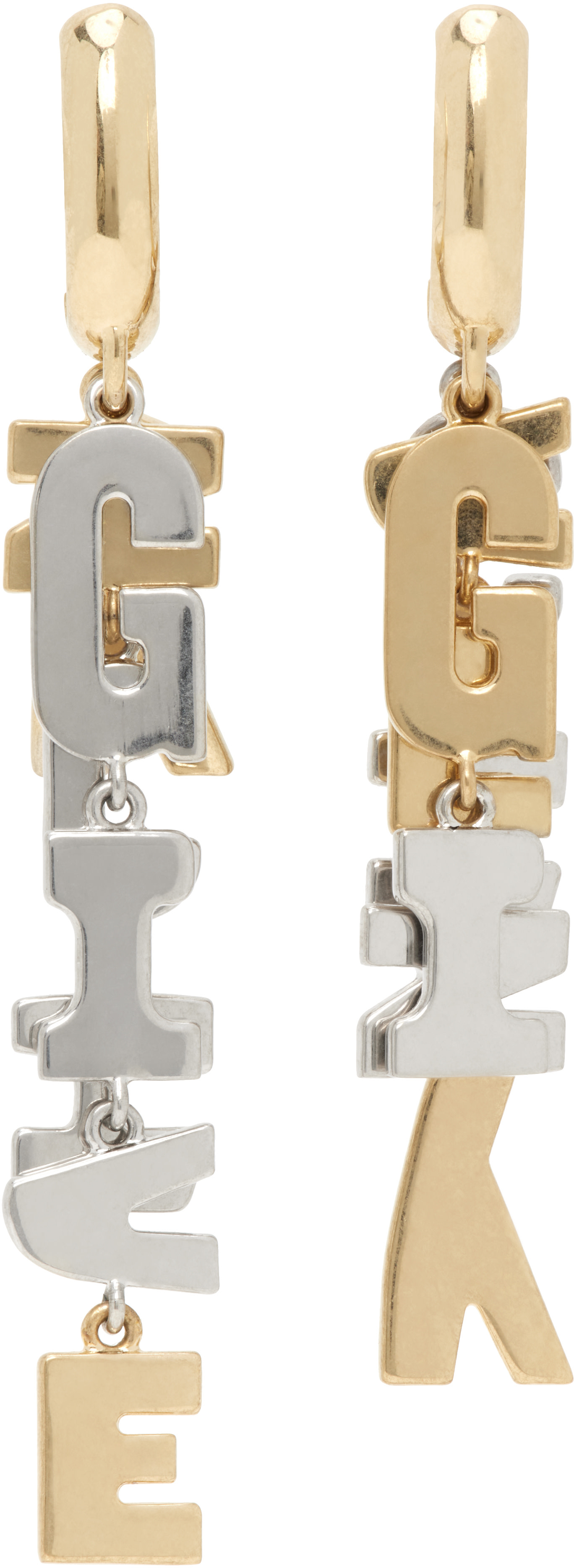 Givenchy - Boucles d'oreilles asymétriques à breloques à logo
