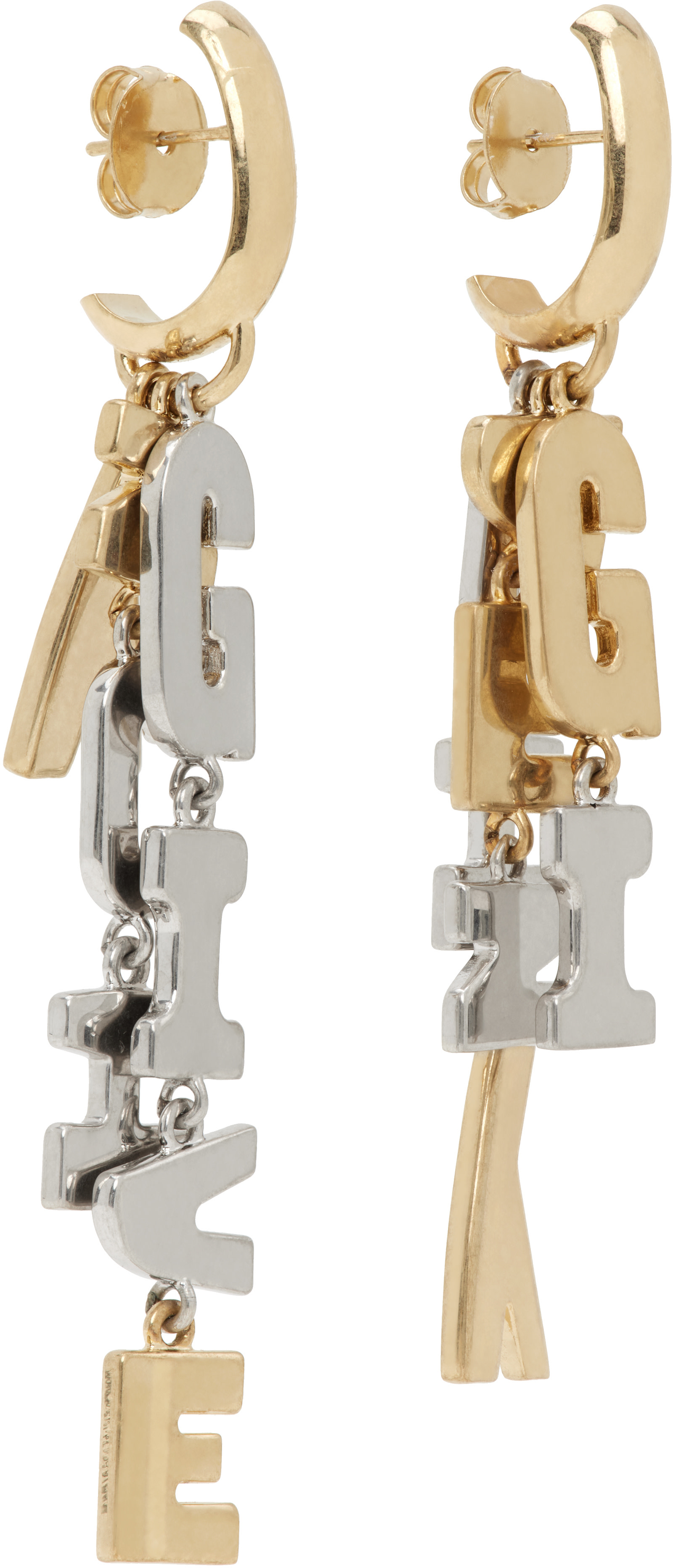 Givenchy - Boucles d'oreilles asymétriques à breloques à logo