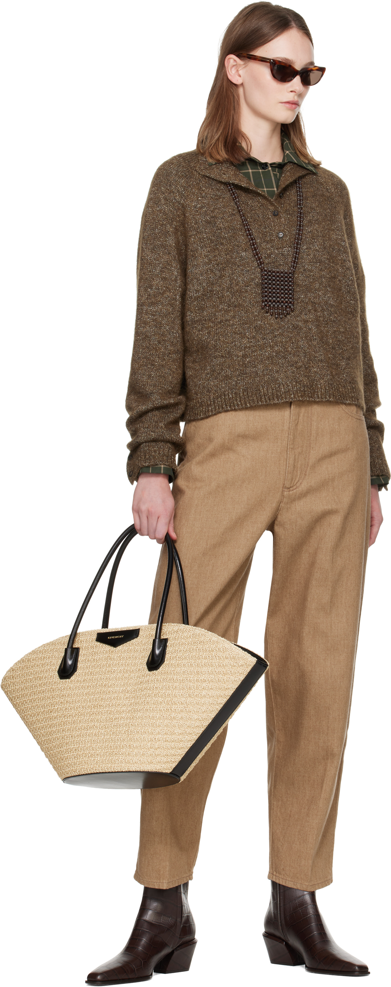 Givenchy - Petit cabas de style panier beige - Antigona