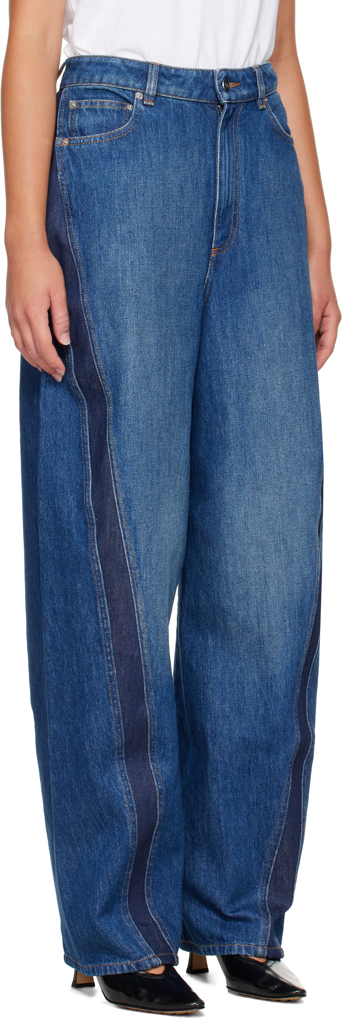 Givenchy - Jean bleu à coupe cocon