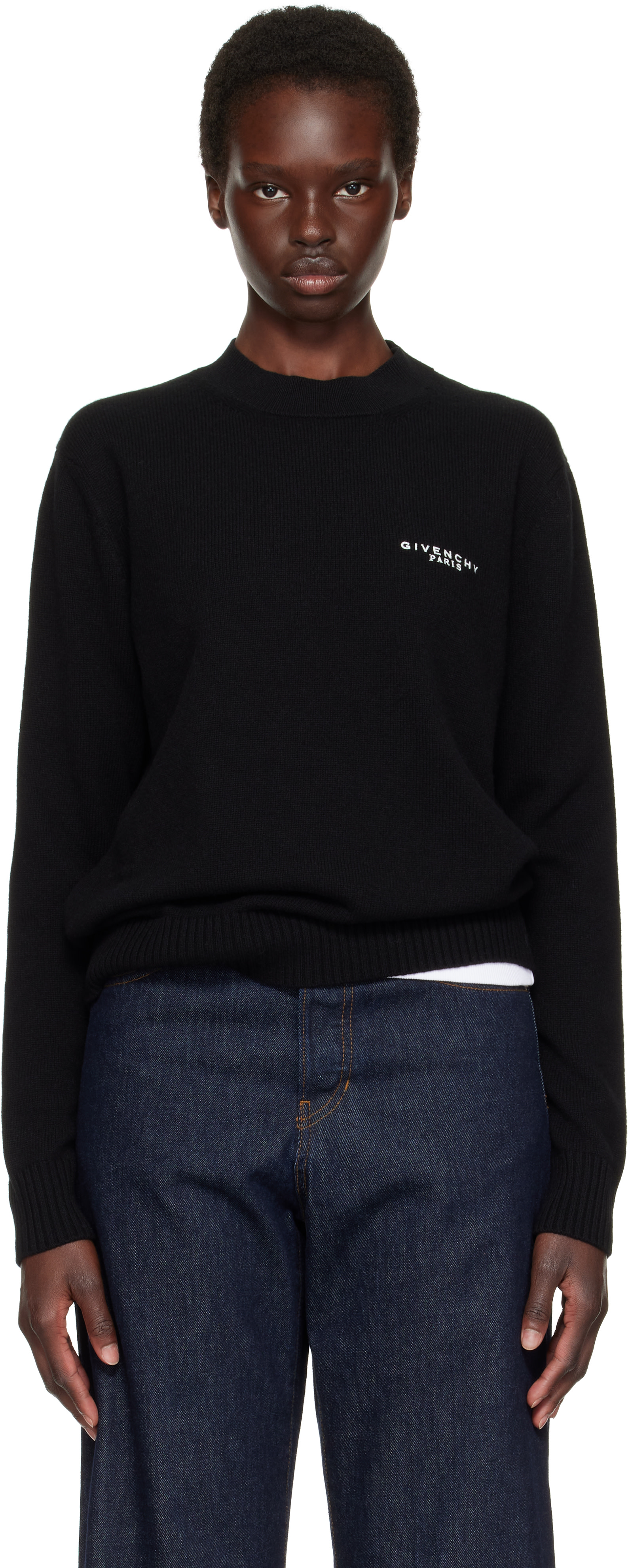 Givenchy - Pull noir en laine et cachemire