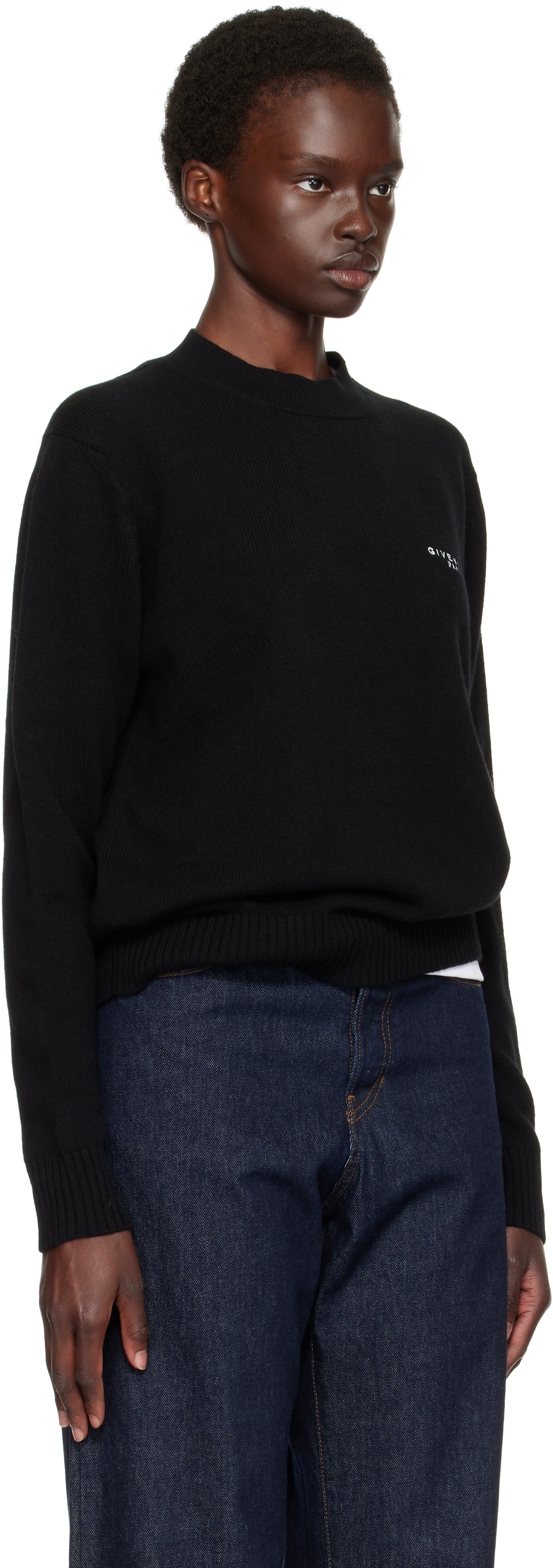 Givenchy - Pull noir en laine et cachemire
