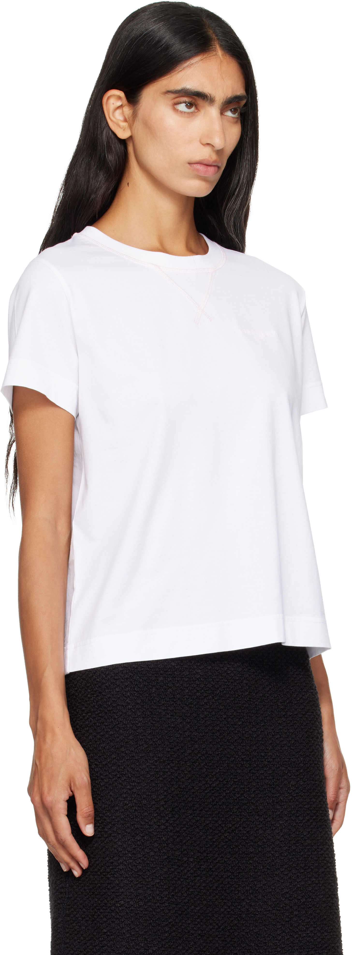 Givenchy: White Logo Crewneck T-shirt | SSENSE Canada