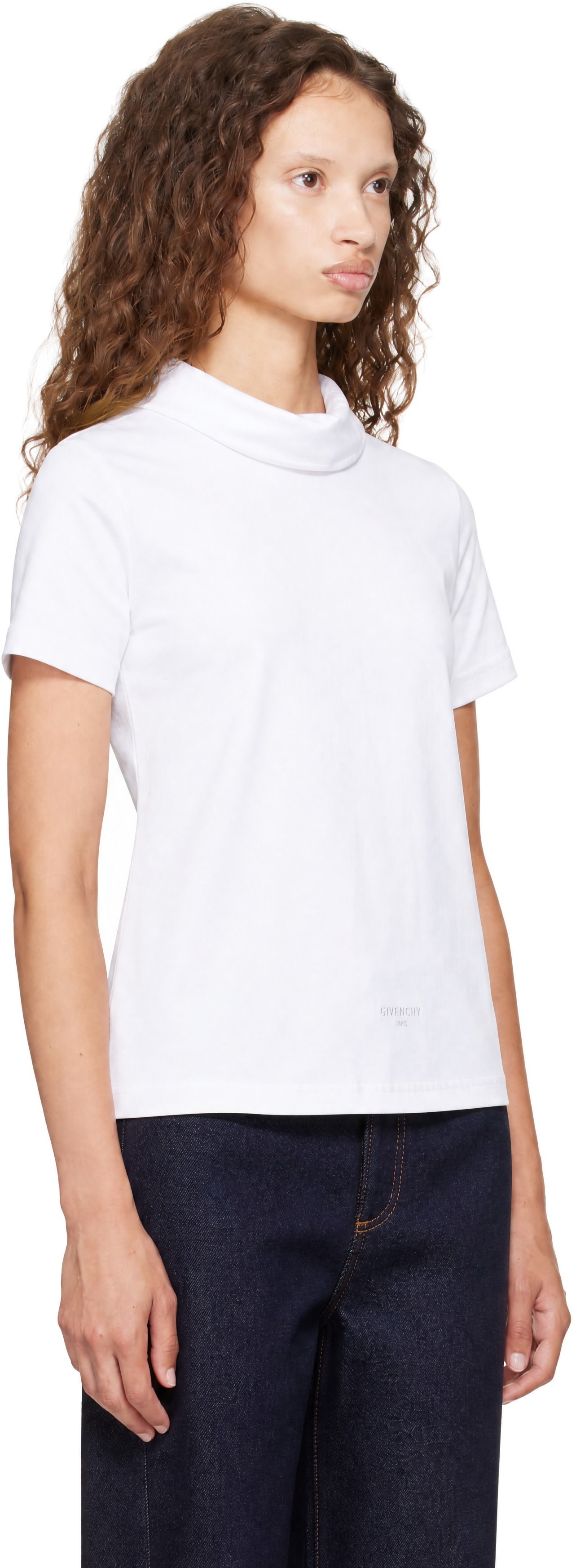 Givenchy - ホワイト ポプリンカラー Tシャツ