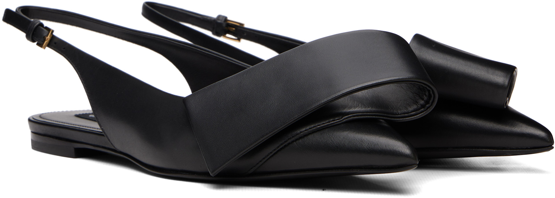 Givenchy - Ballerines noires à bride torsadée