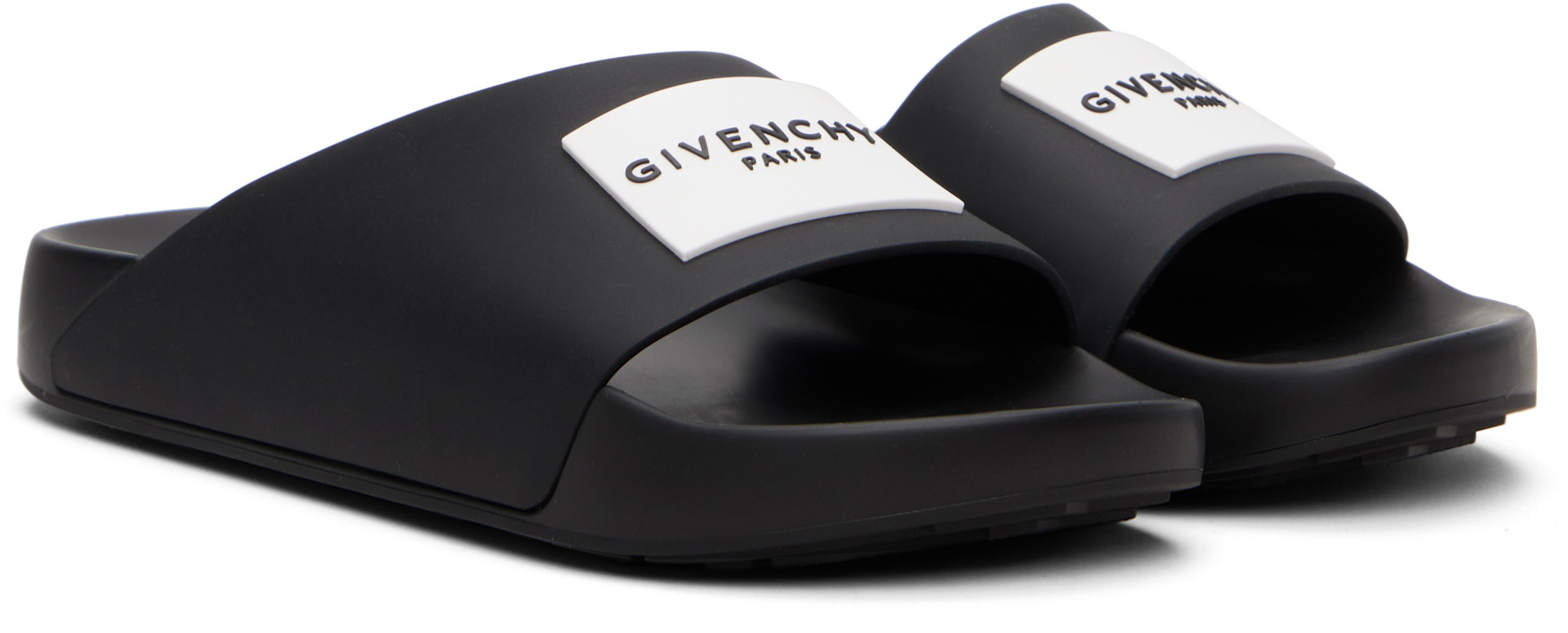 Givenchy: Black Label Slide Sandals | SSENSE