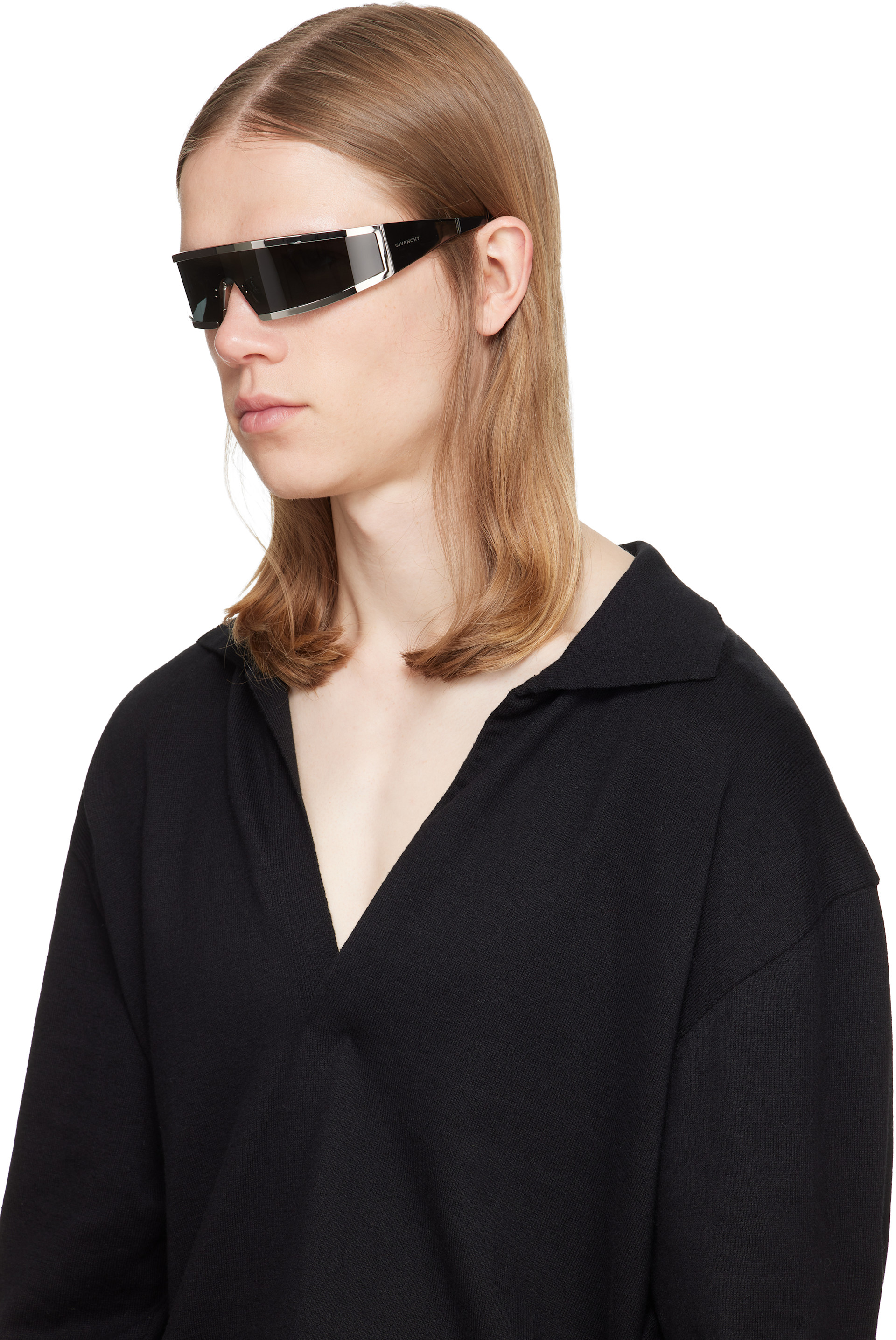 Givenchy - Silver Square Sunglasses