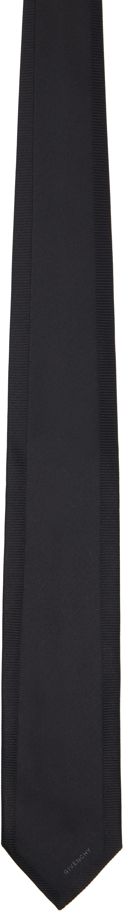 Givenchy - ブラック Silk Jacquard Detail ネクタイ