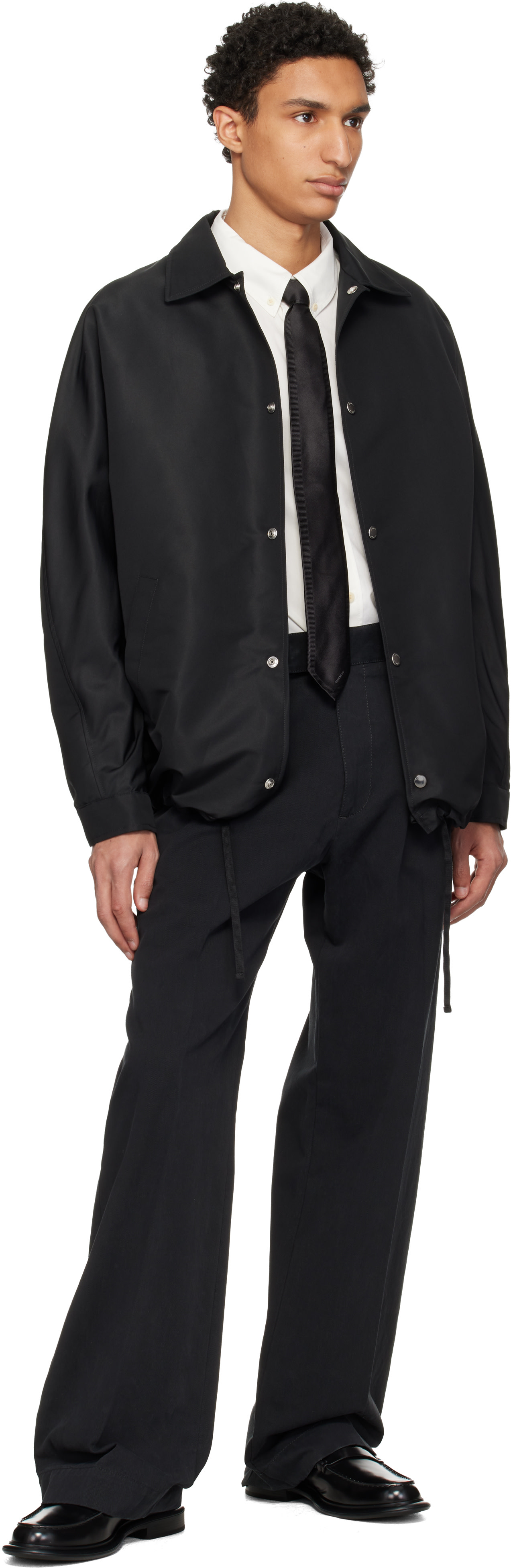 Givenchy - ブラック Silk Jacquard Detail ネクタイ