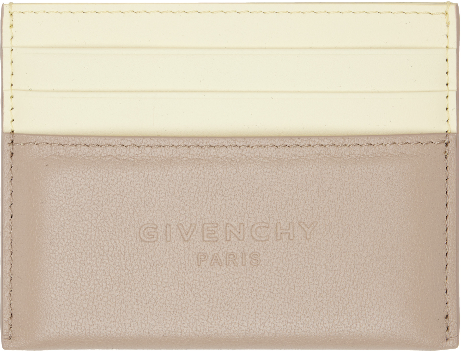 Givenchy - Beige & Taupe Padded Card Holder