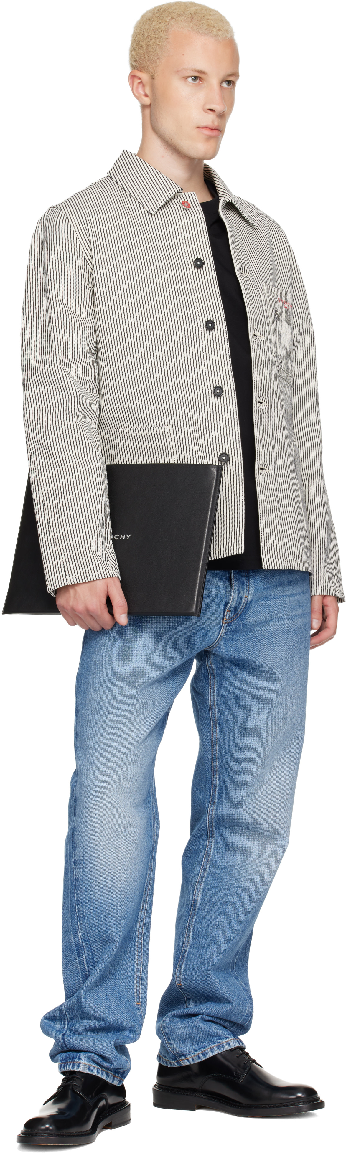Givenchy - Black Antigona Stamped Large Pouch