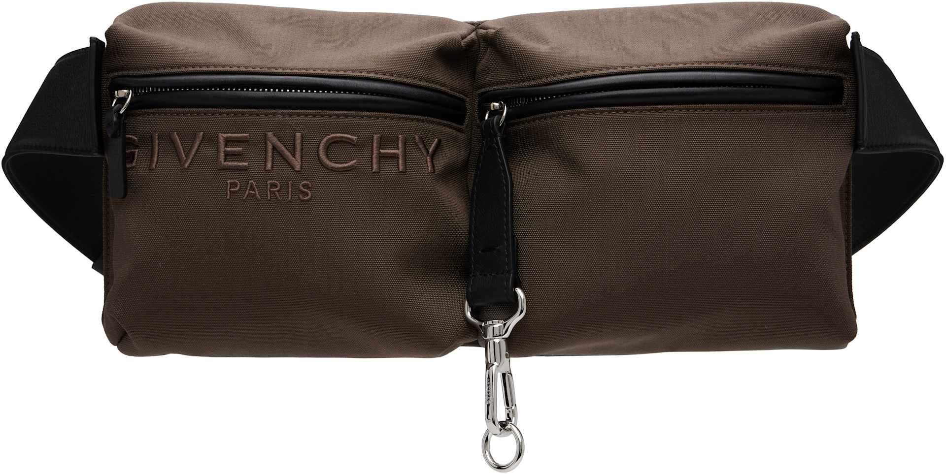 Givenchy - ブラウン&ブラック Cargo キャンバス ベルトバッグ