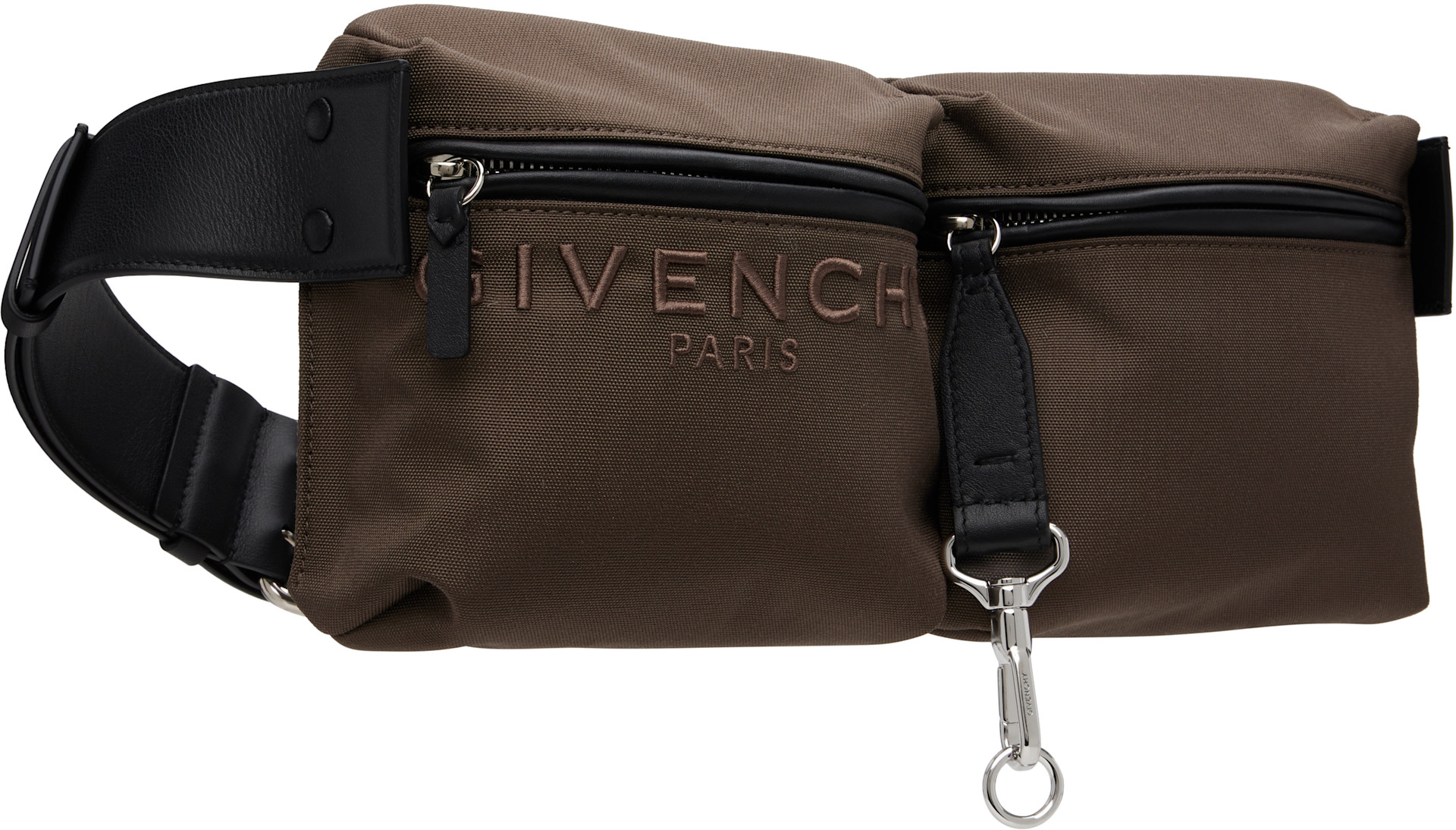 Givenchy - ブラウン&ブラック Cargo キャンバス ベルトバッグ