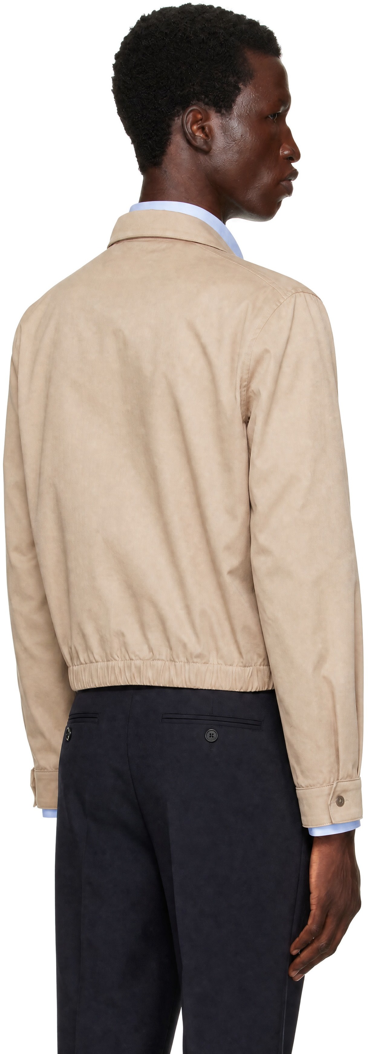 Givenchy - Blouson Harrington beige en coton