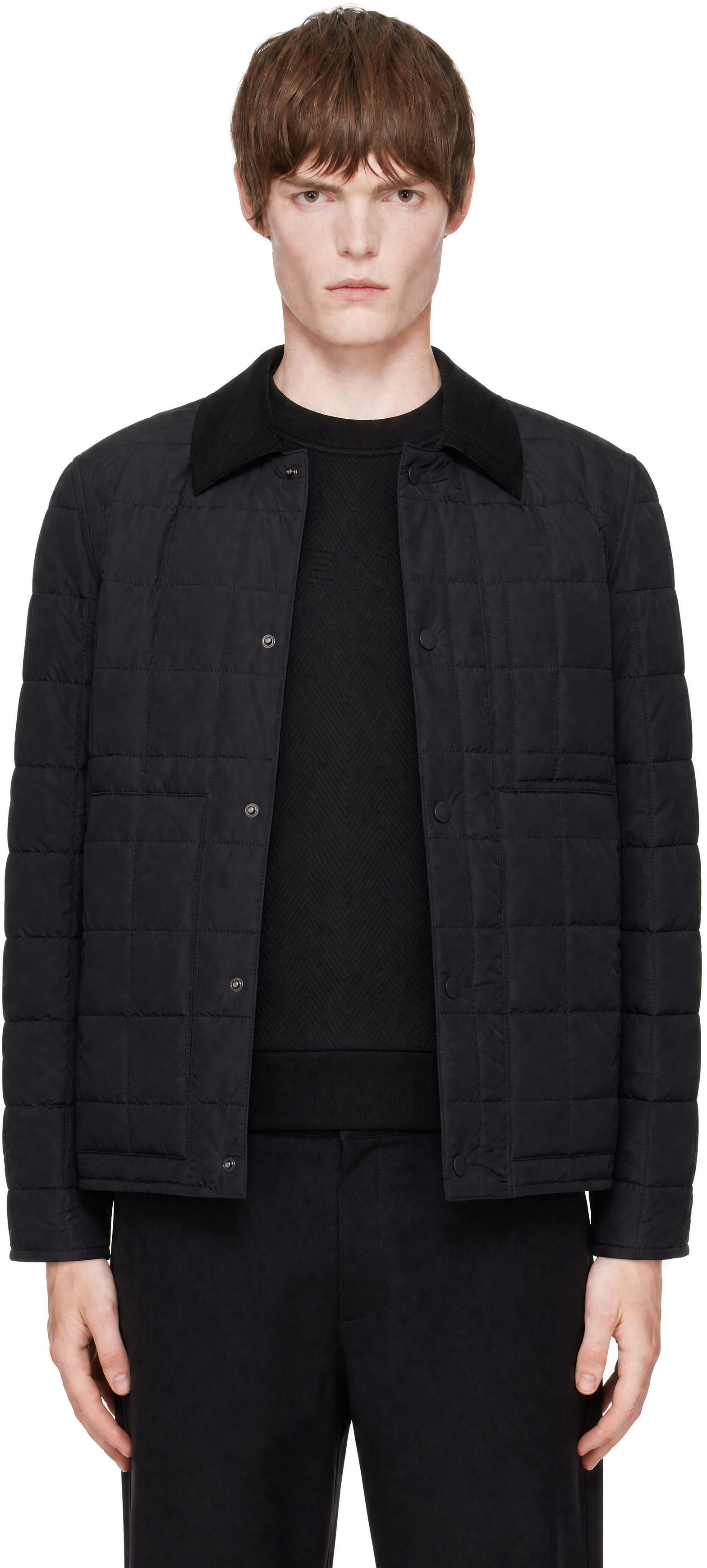 Givenchy - Black Couture Seam Quilted 'Givenchy Paris' Jacket