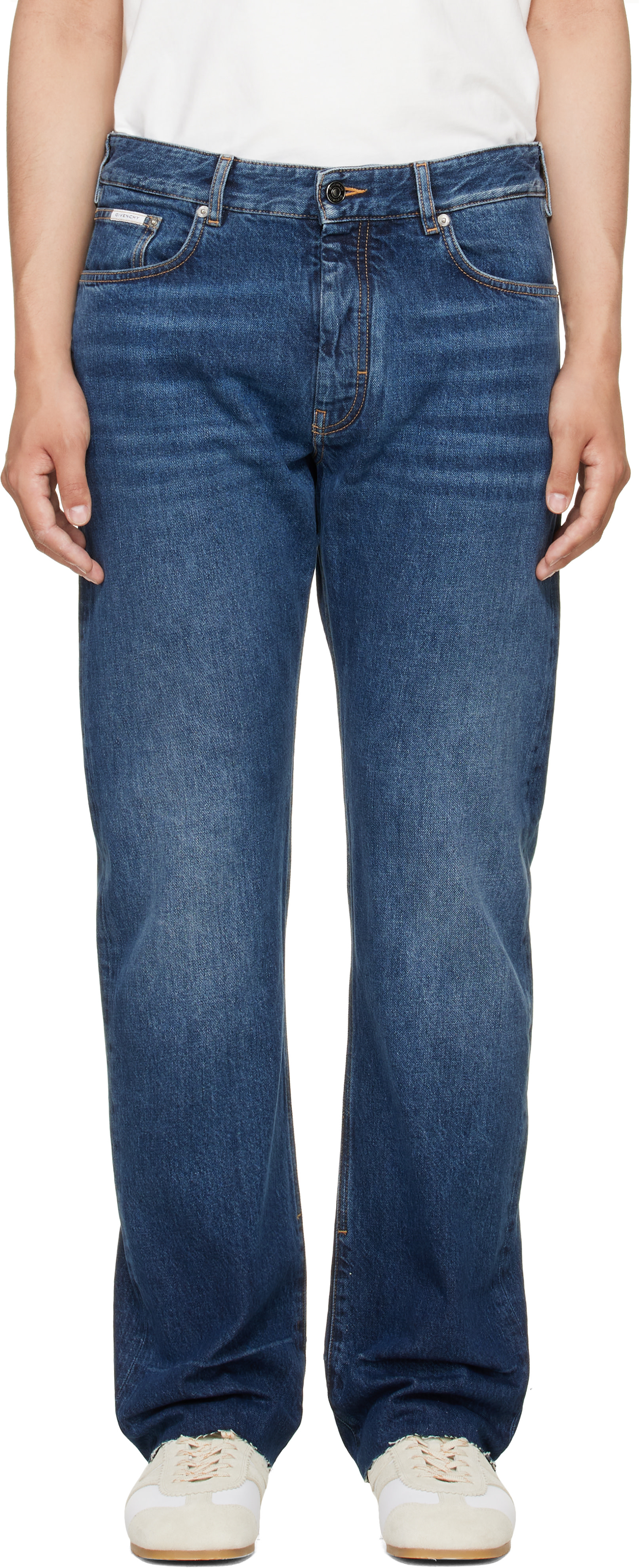 ジバンシー（GIVENCHY） Givenchy: Blue Fringed Vintage Jeans | SSENSE