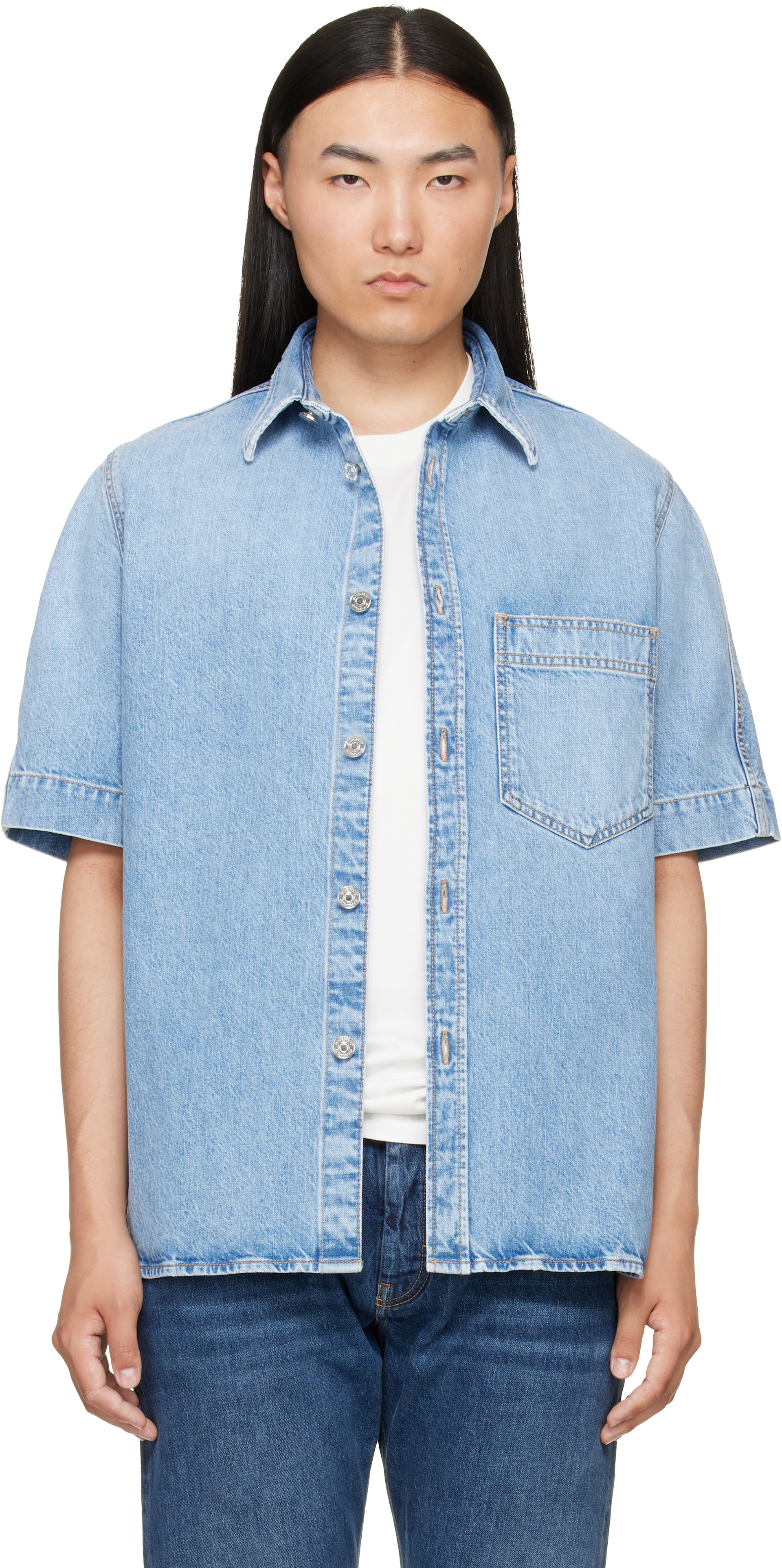 Givenchy - ブルー Couture Seam デニムシャツ