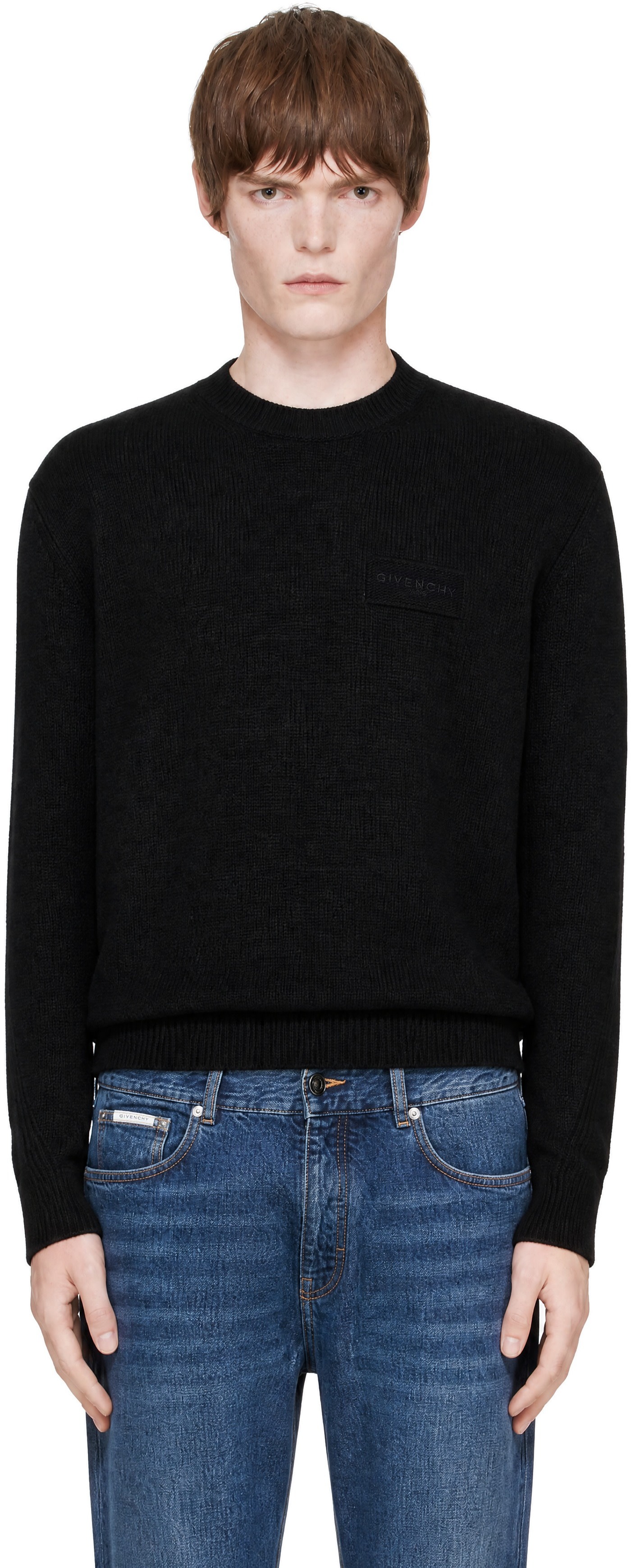 Givenchy - Pull noir en laine et cachemire