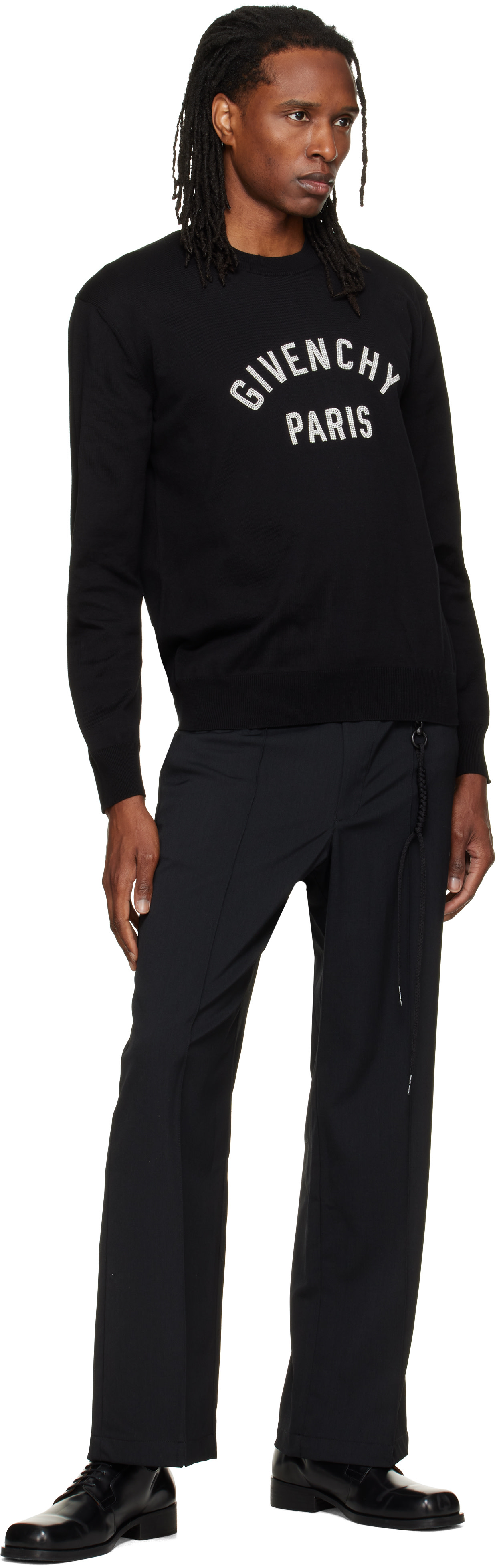 Givenchy - ブラック 'Givenchy Paris' Pearl Embroidery セーター
