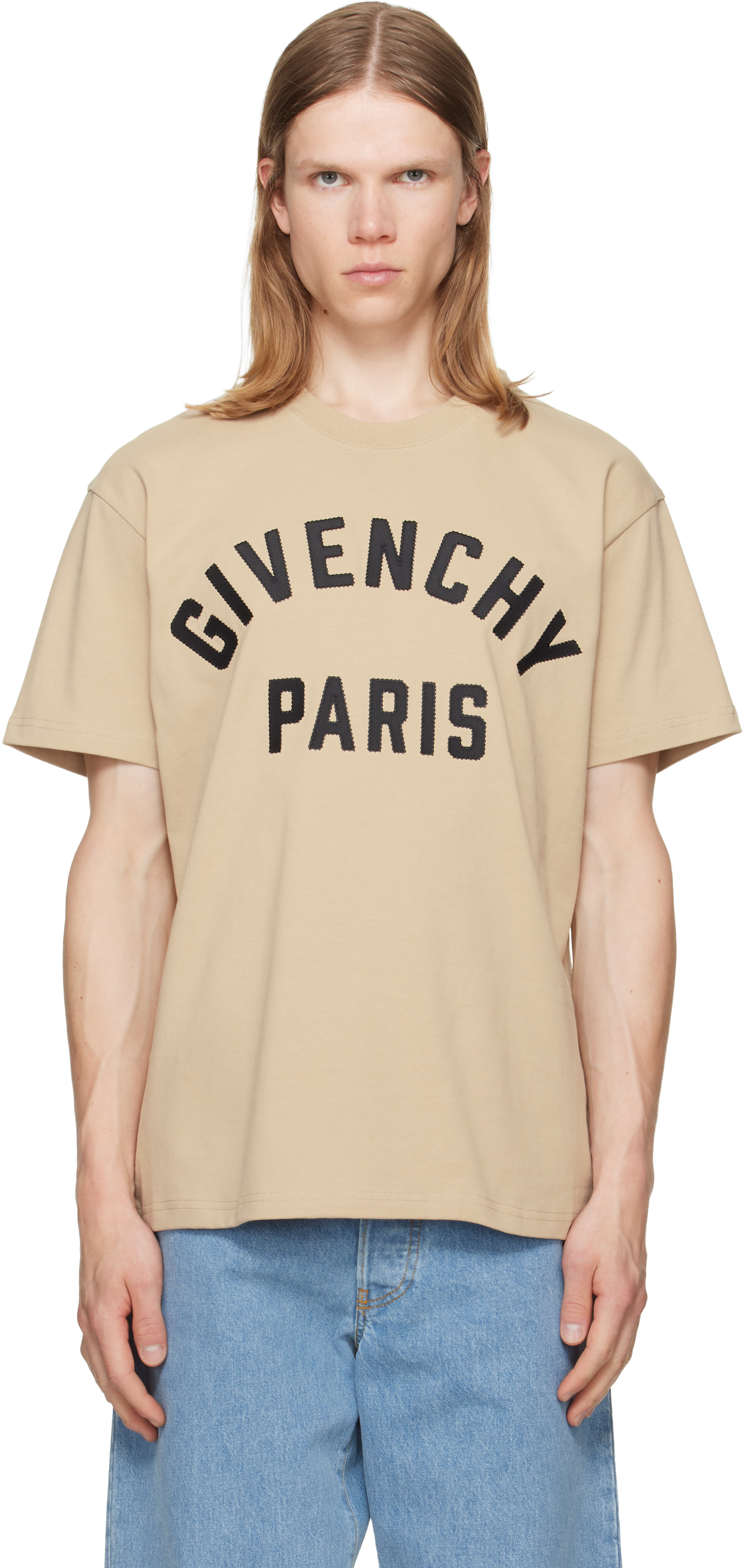 Givenchy - 베이지 지방시 파리 코튼 티셔츠
