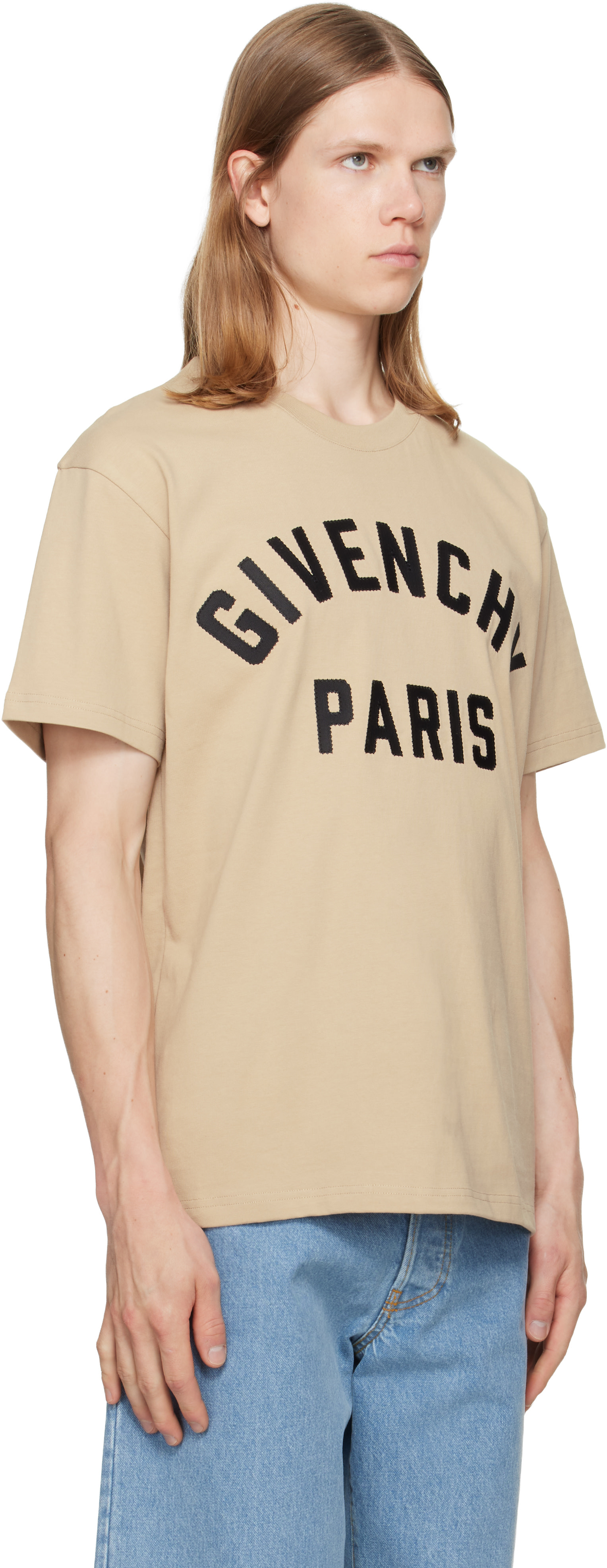 Givenchy - 베이지 지방시 파리 코튼 티셔츠