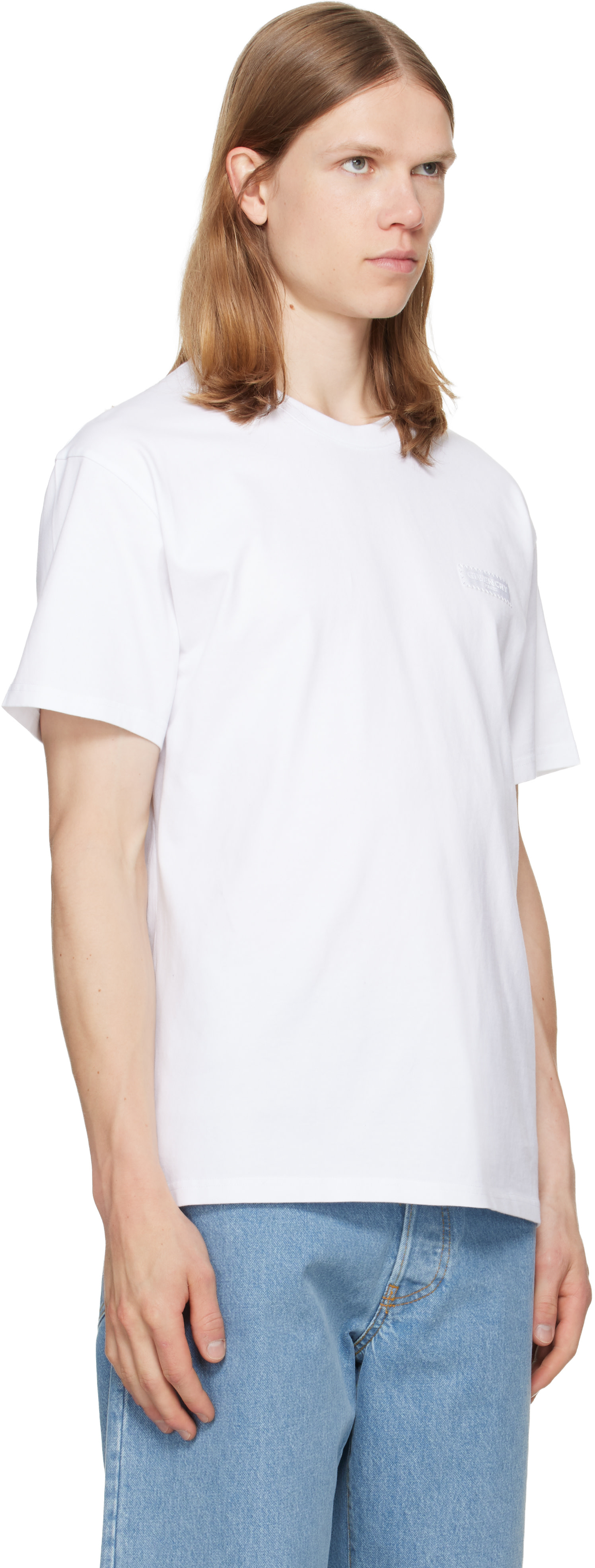 Givenchy - White 'Givenchy Paris' Grosgrain T-shirt