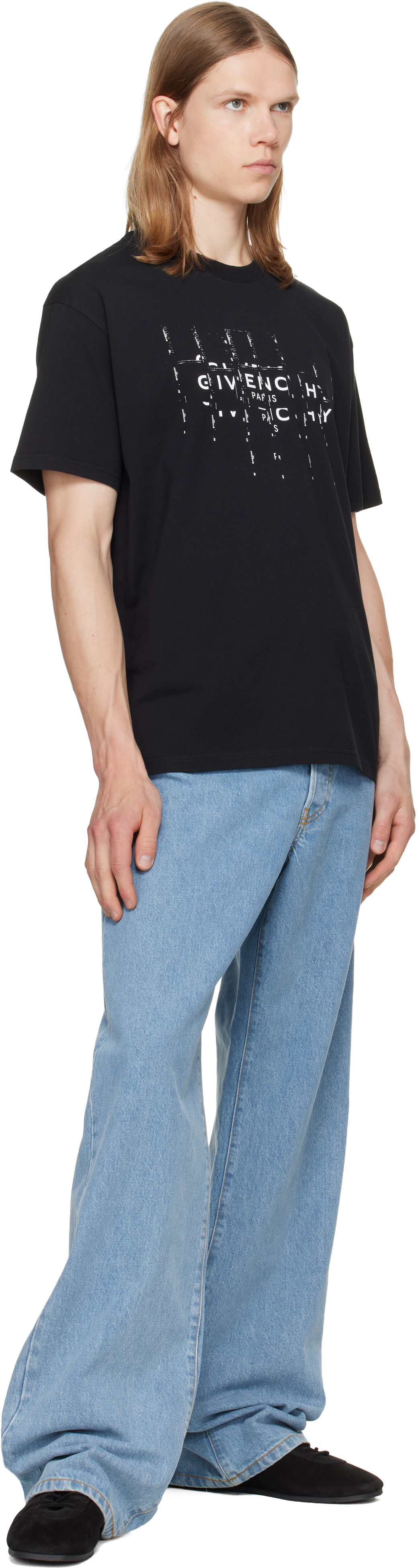 Givenchy: Black Photographic Negative Cotton T-shirt | SSENSE