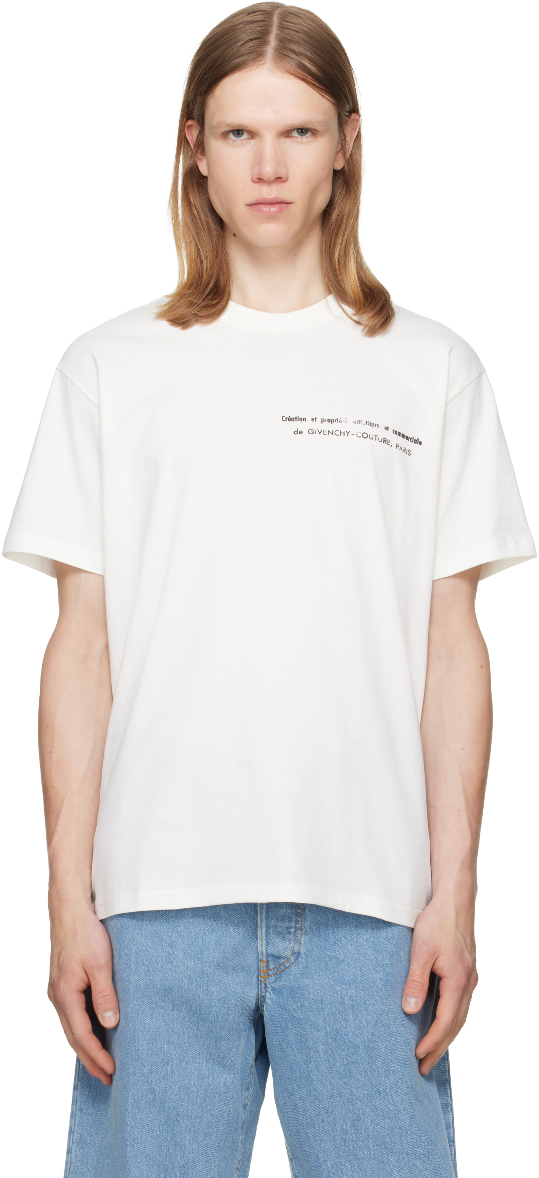 Givenchy: ホワイト Archives Print コットン Tシャツ | SSENSE 日本