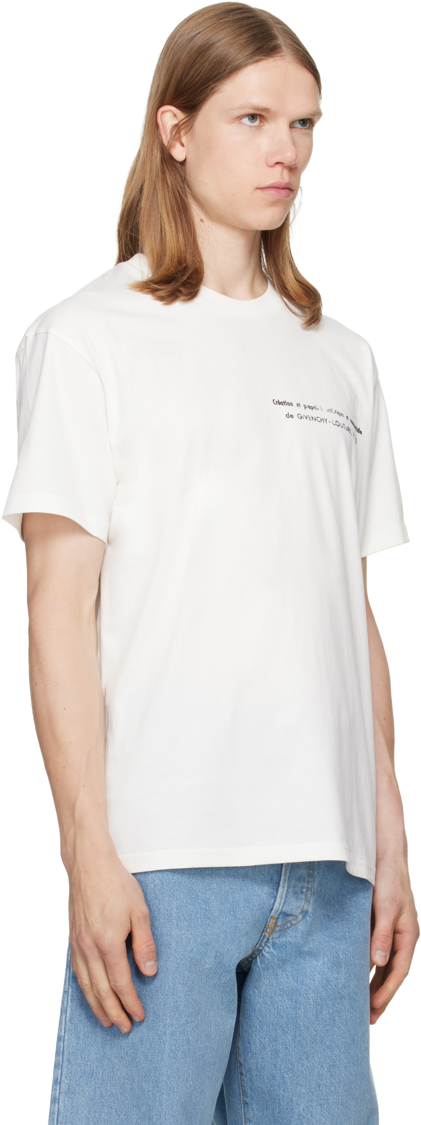 GIVENCHY ホワイト 半袖シャツ Mサイズ Givenchy: ホワイト Archives Print コットン Tシャツ | SSENSE 日本