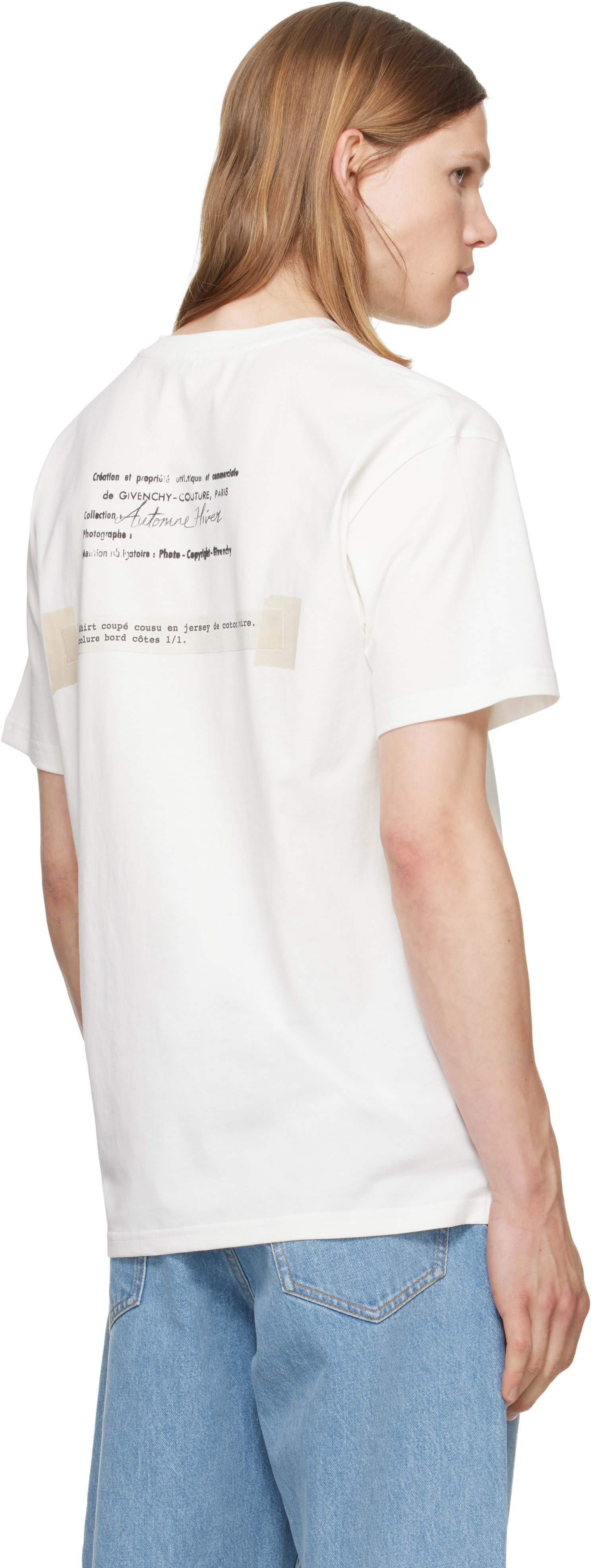 Givenchy: ホワイト Archives Print コットン Tシャツ | SSENSE 日本