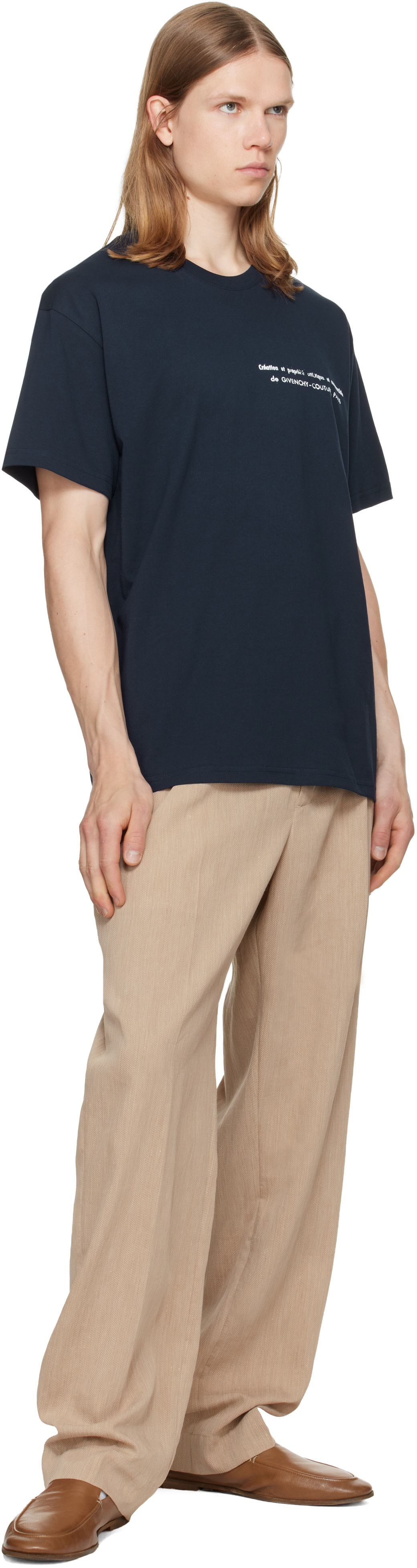 Givenchy - Navy Archives Print Cotton T-shirt