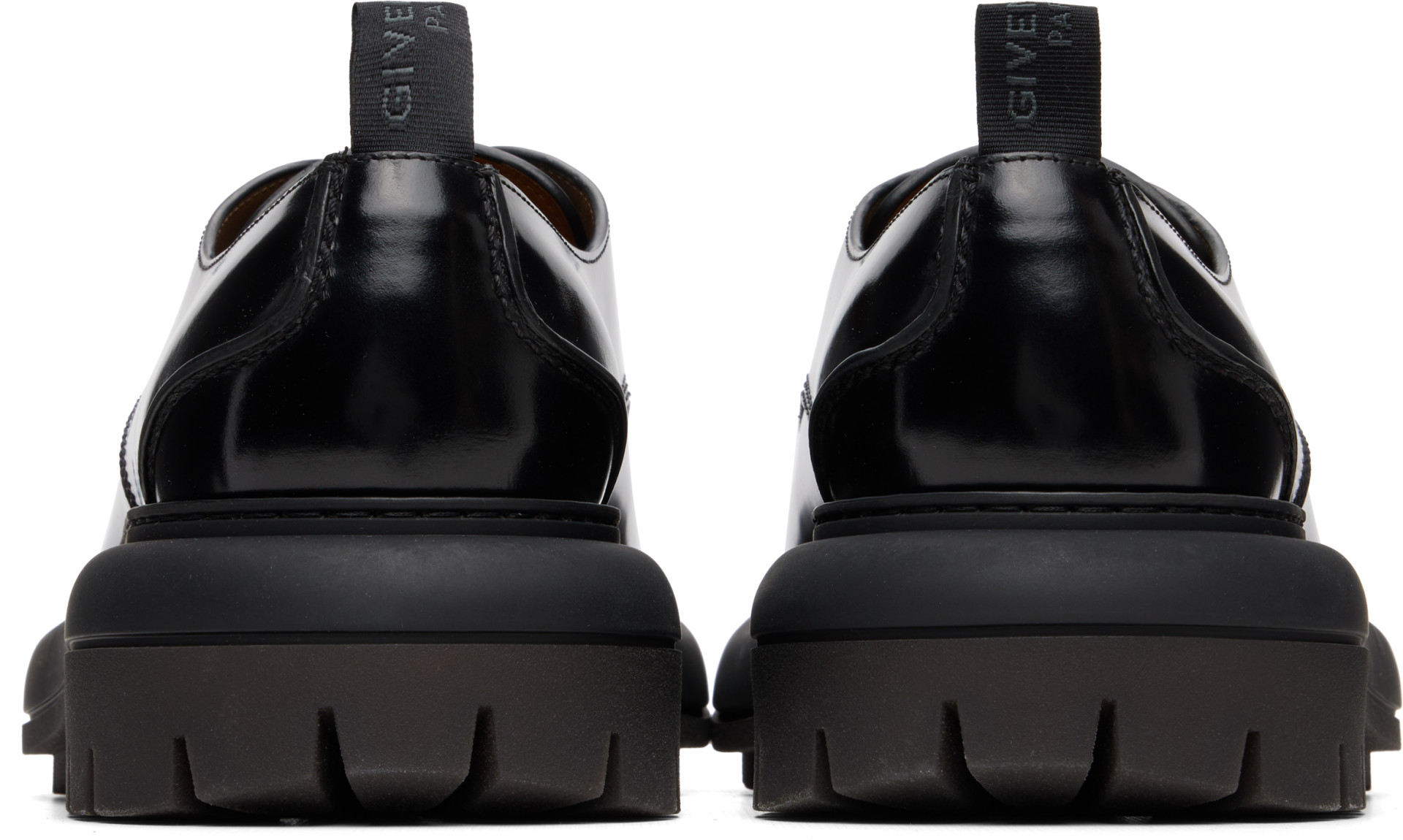 Givenchy - Black 'Givenchy Cargo' Leather Derbys