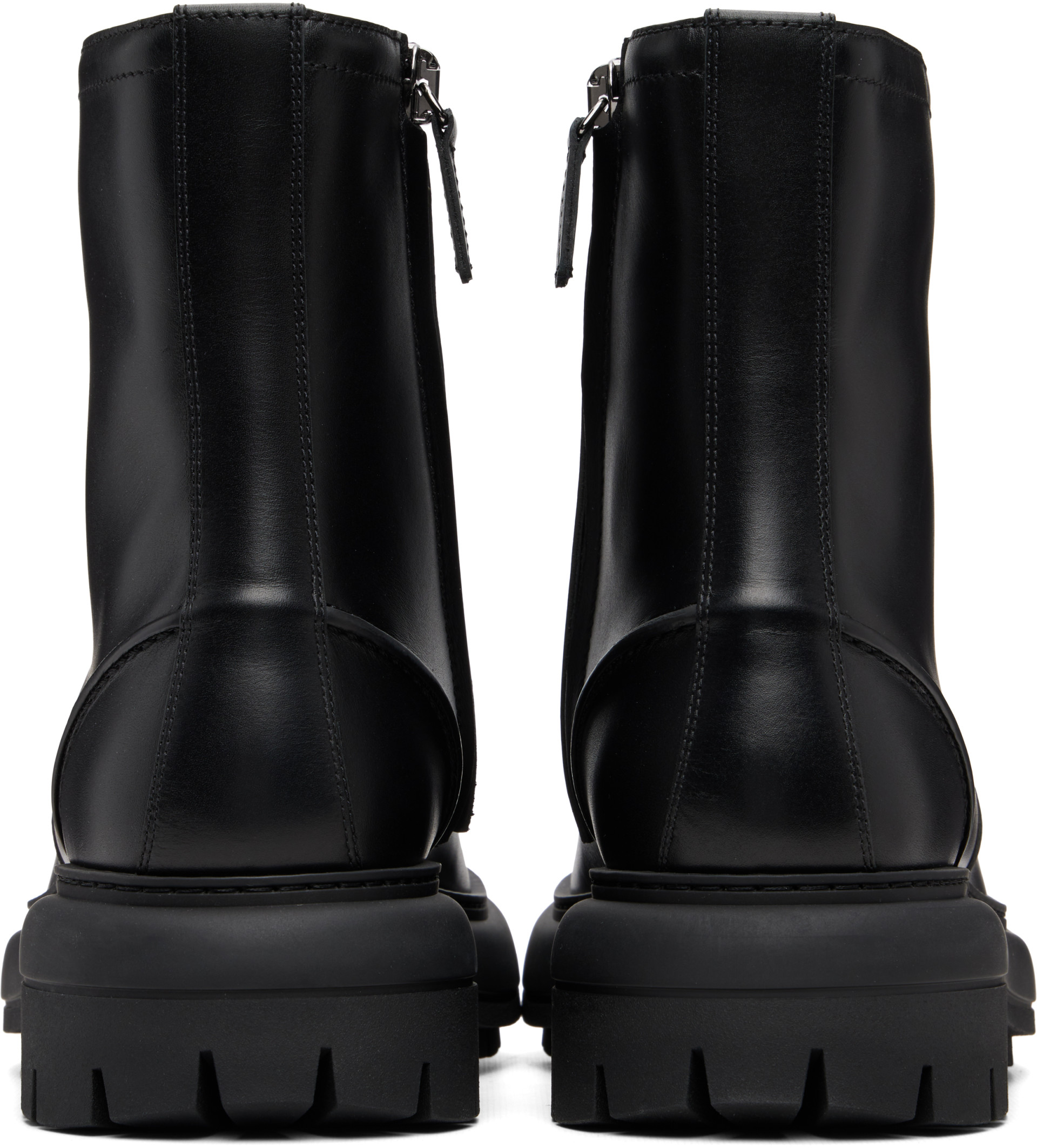 Givenchy - Black 'Givenchy Cargo' Biker Leather Boots