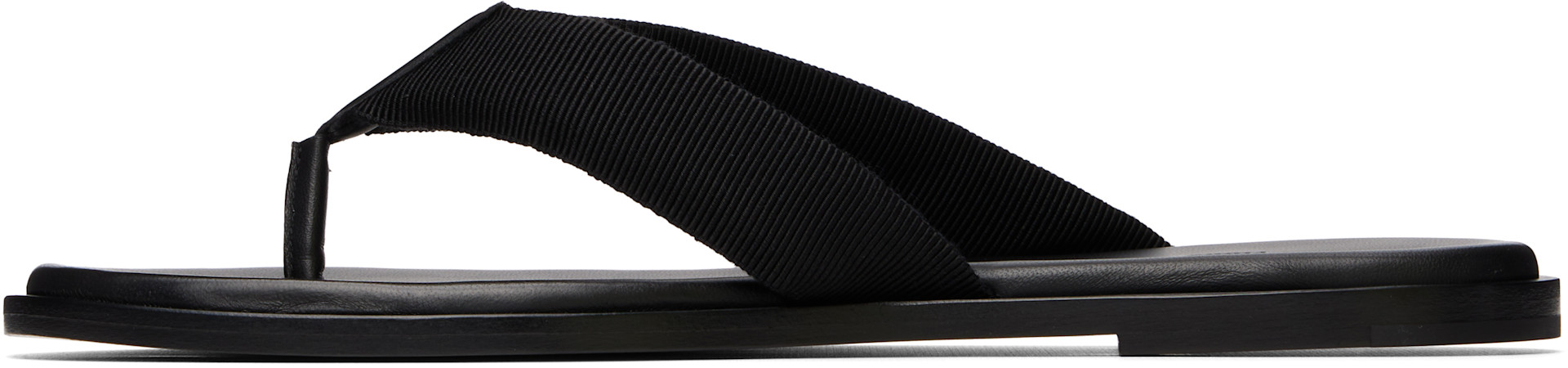Givenchy - 黑色 Givenchy Bay Grosgrain & Leather 夹趾凉鞋