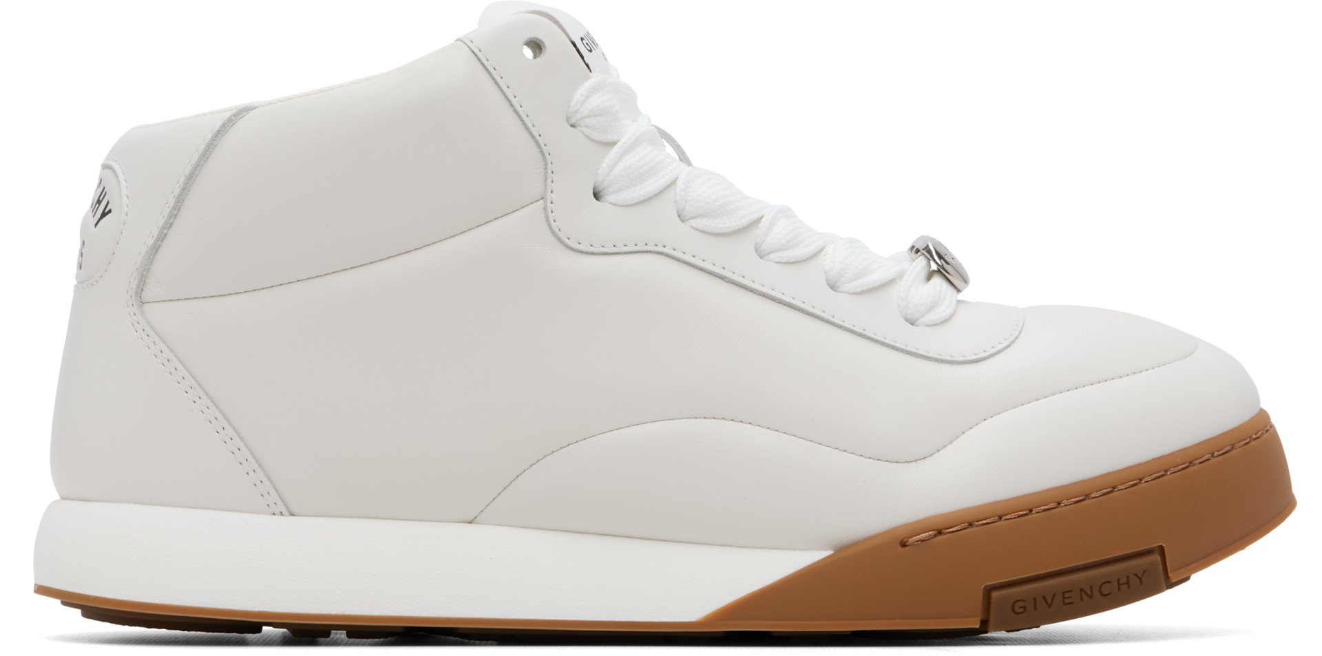 Givenchy - Baskets mi-montantes rembourrées Yard blanches à logos