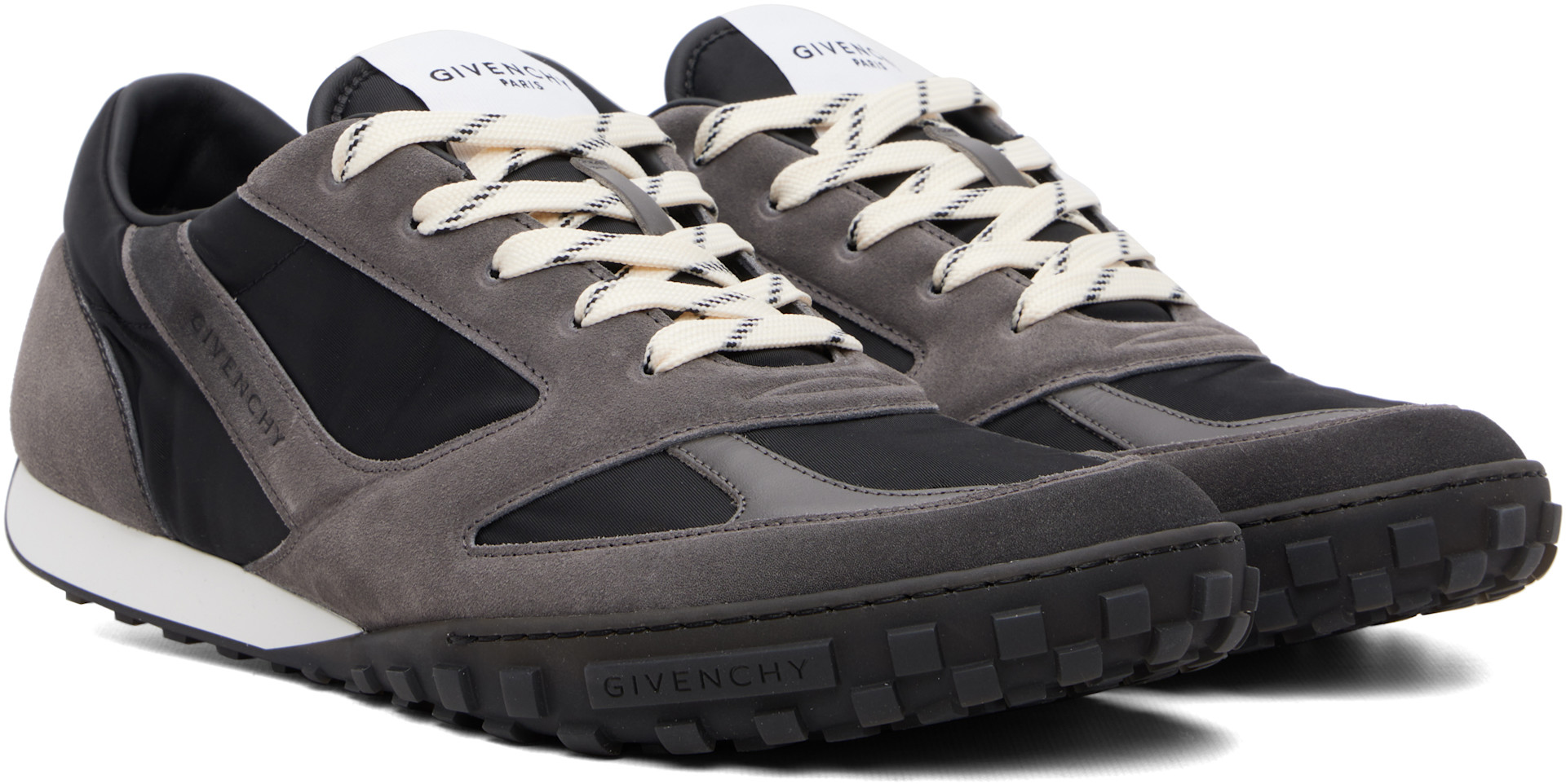 Givenchy - Gray & Black Glide Sneakers