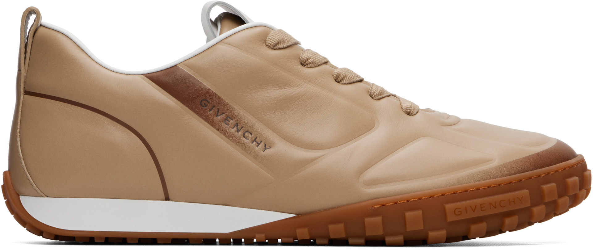Givenchy - Beige Glide Leather Sneakers