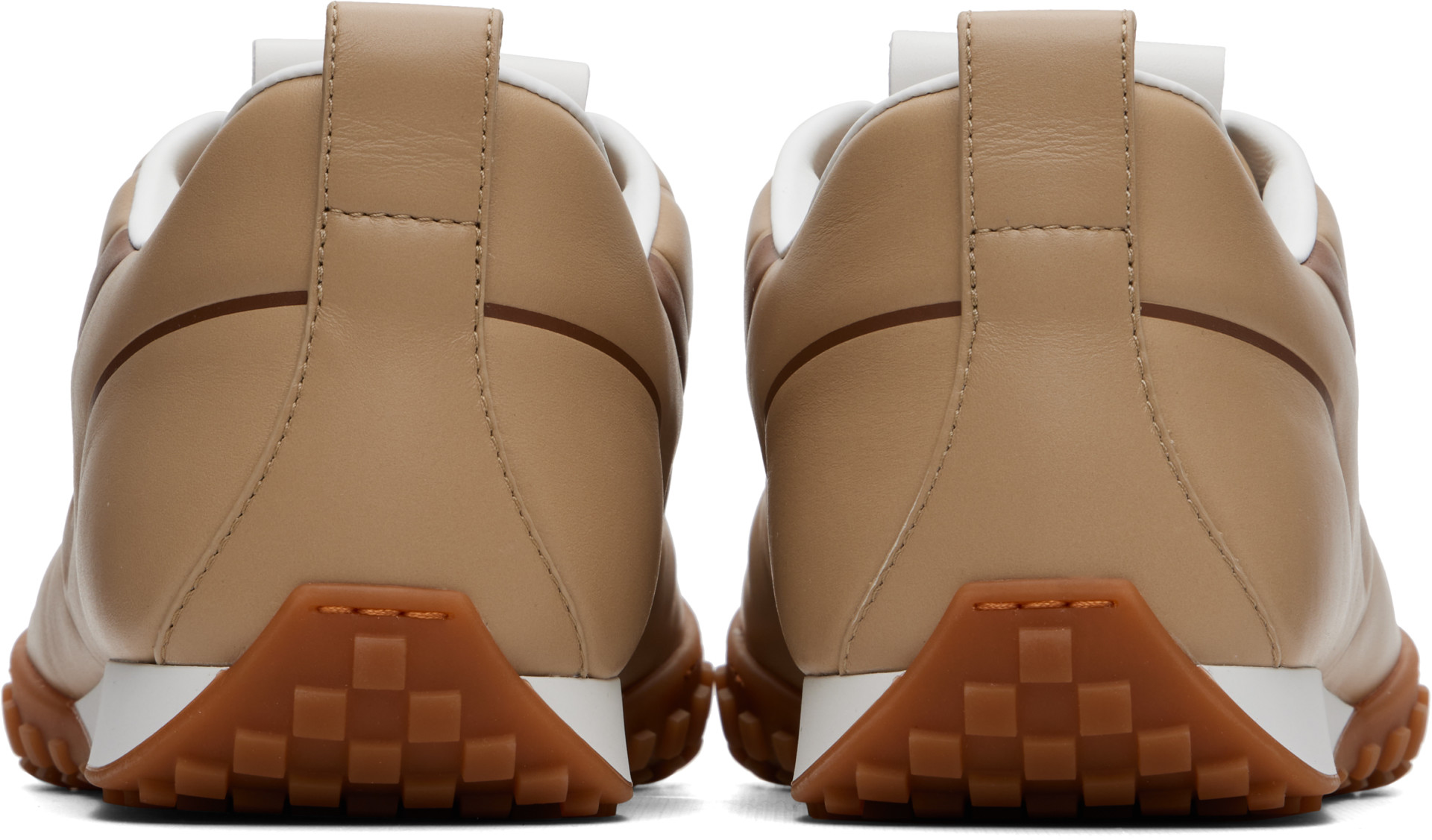 Givenchy - Baskets Glide beiges en cuir