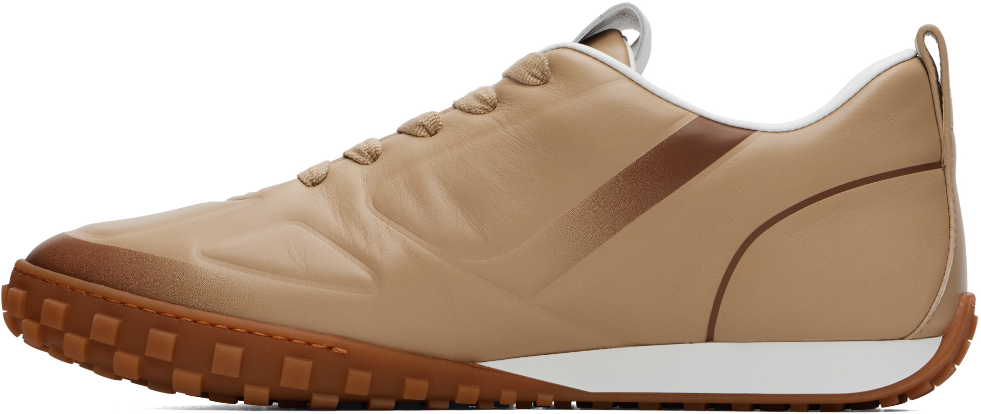 Givenchy - Baskets Glide beiges en cuir