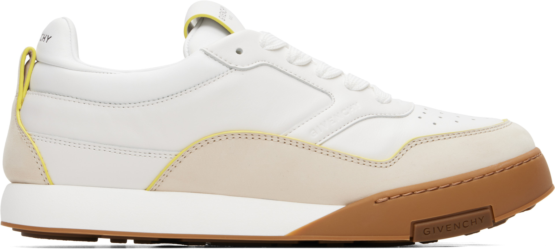 Givenchy - Baskets Yard blanches en cuir à logos