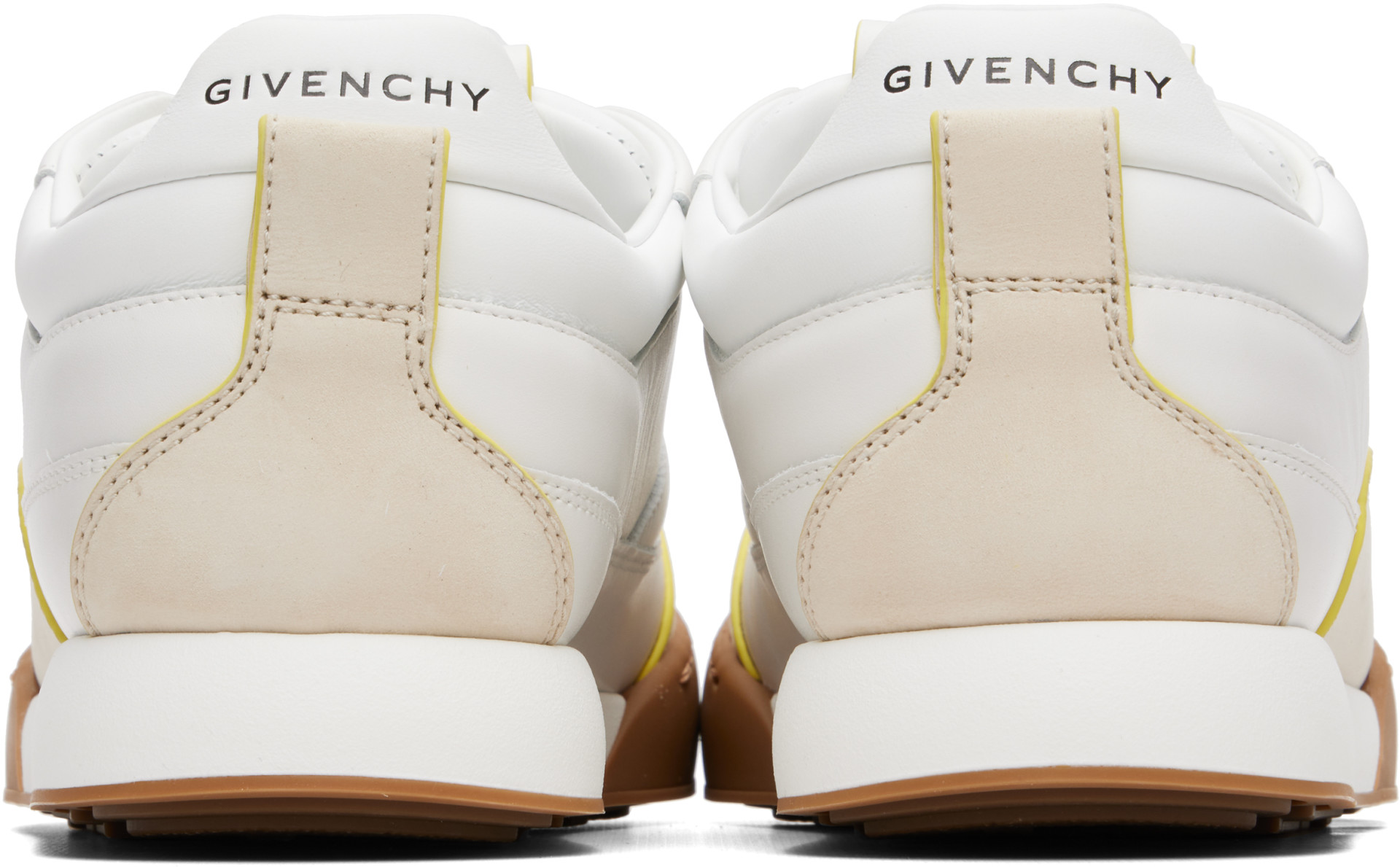 Givenchy - Baskets Yard blanches en cuir à logos