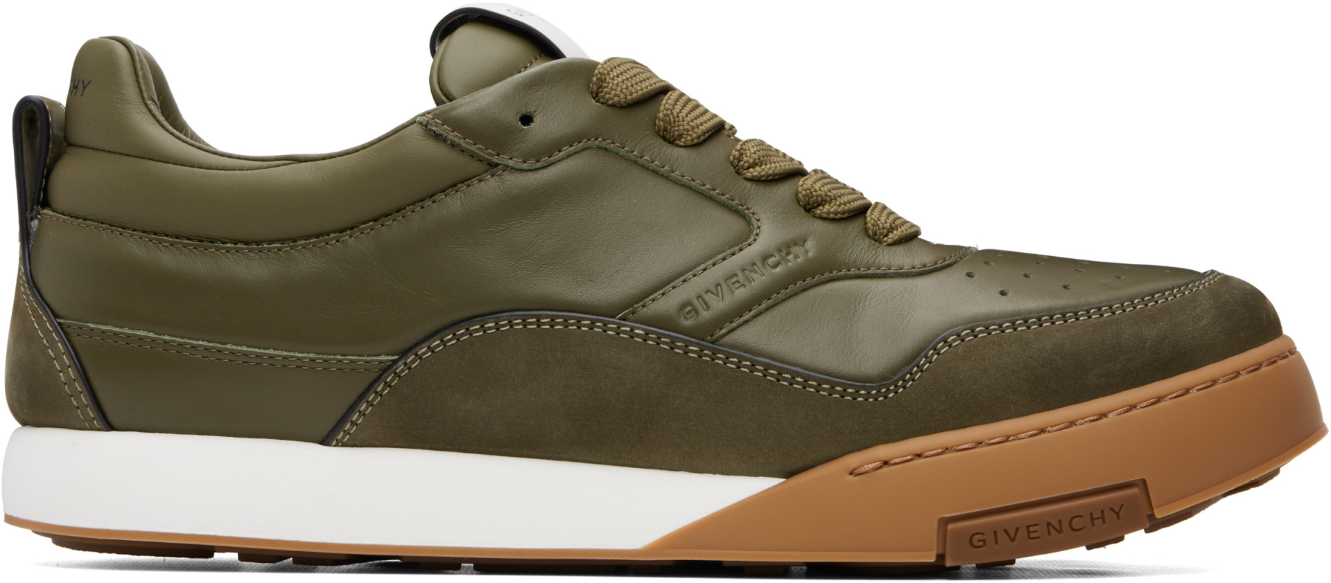 Givenchy - Khaki 'Givenchy Yard' Leather Sneakers