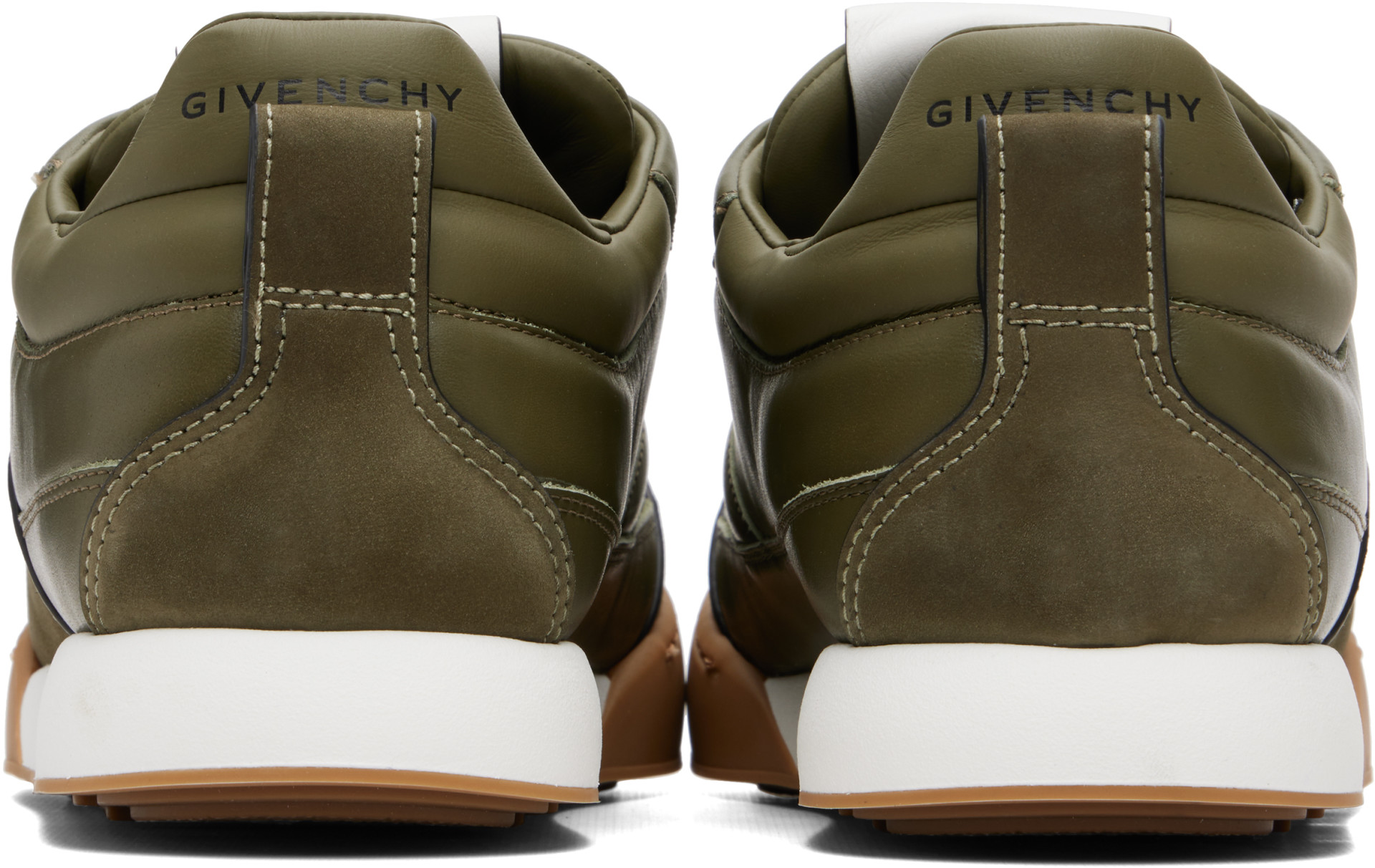 Givenchy - Khaki 'Givenchy Yard' Leather Sneakers