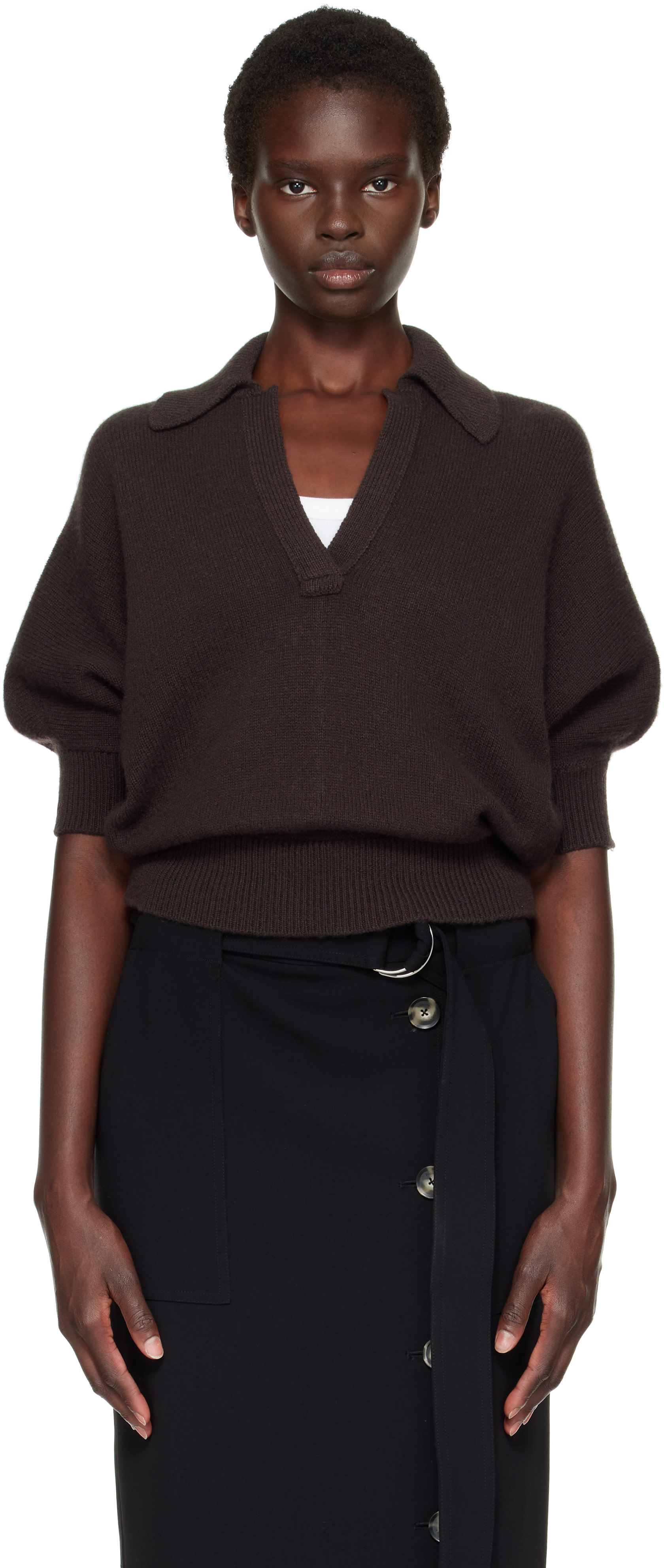 Proenza Schouler: Brown Vella Polo | SSENSE