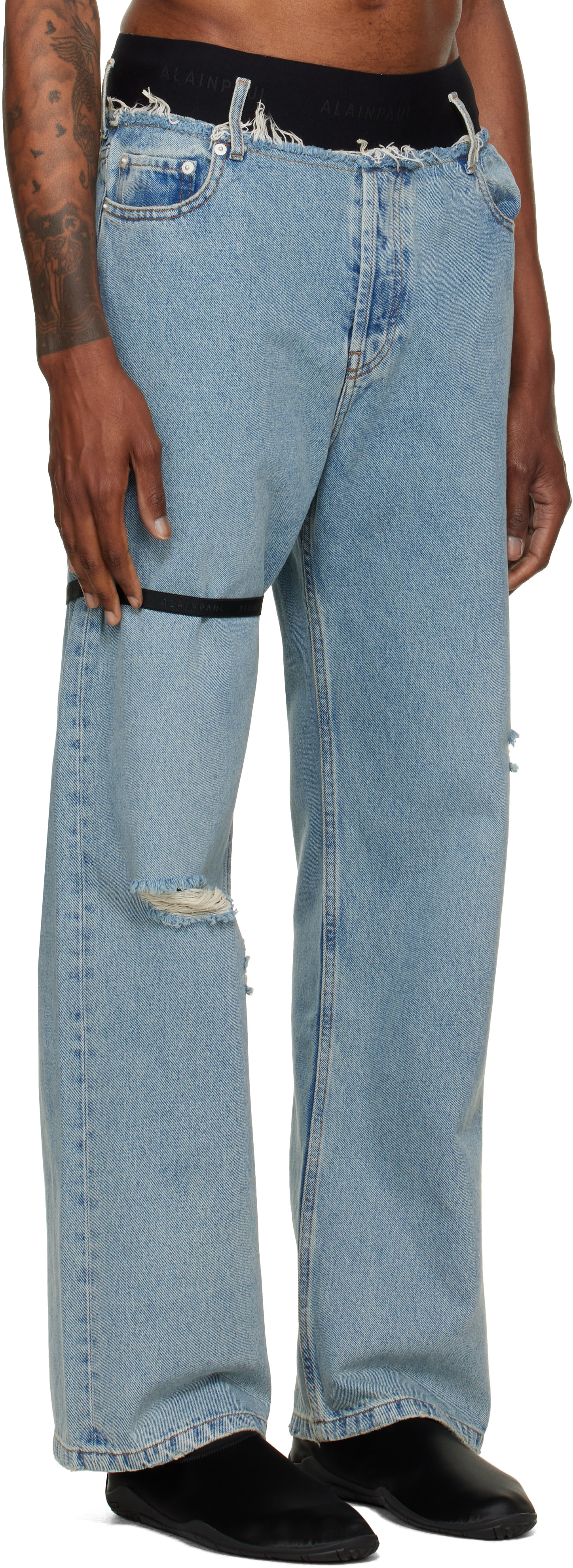 ALAINPAUL - Blue Regular Fit Jeans