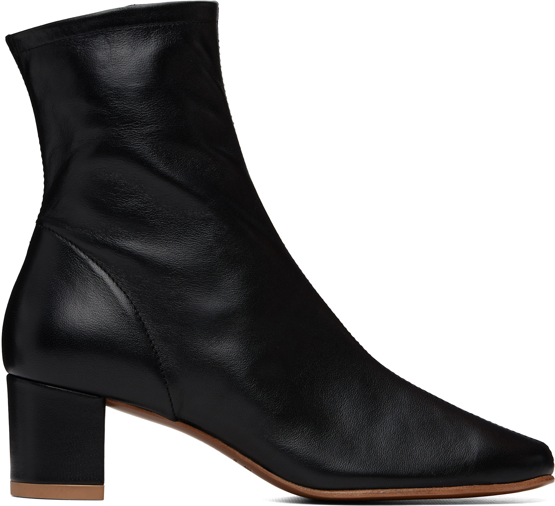 BY FAR - Bottines Sofia noires en cuir