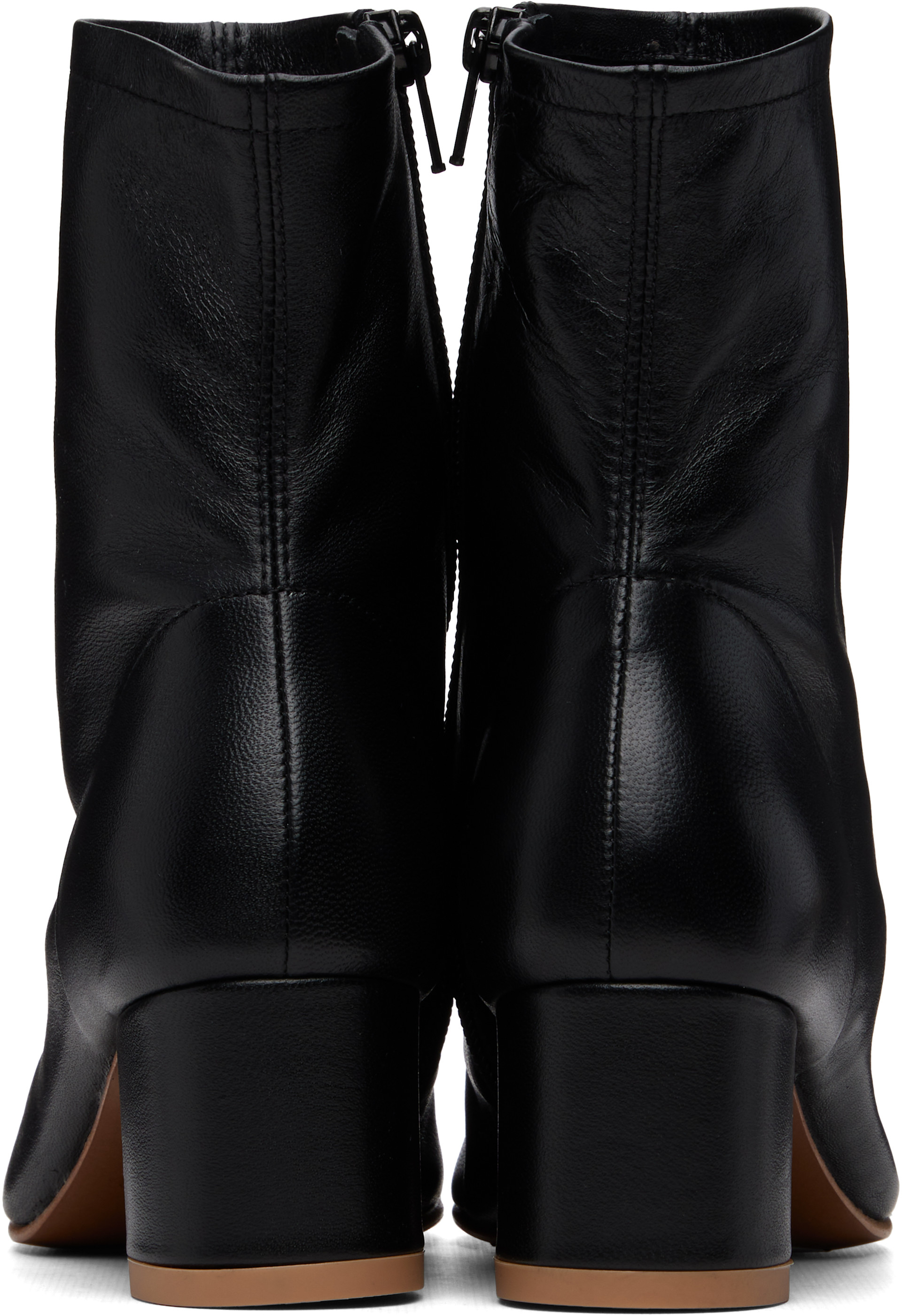 BY FAR - Black Sofia Leather Ankle Boots