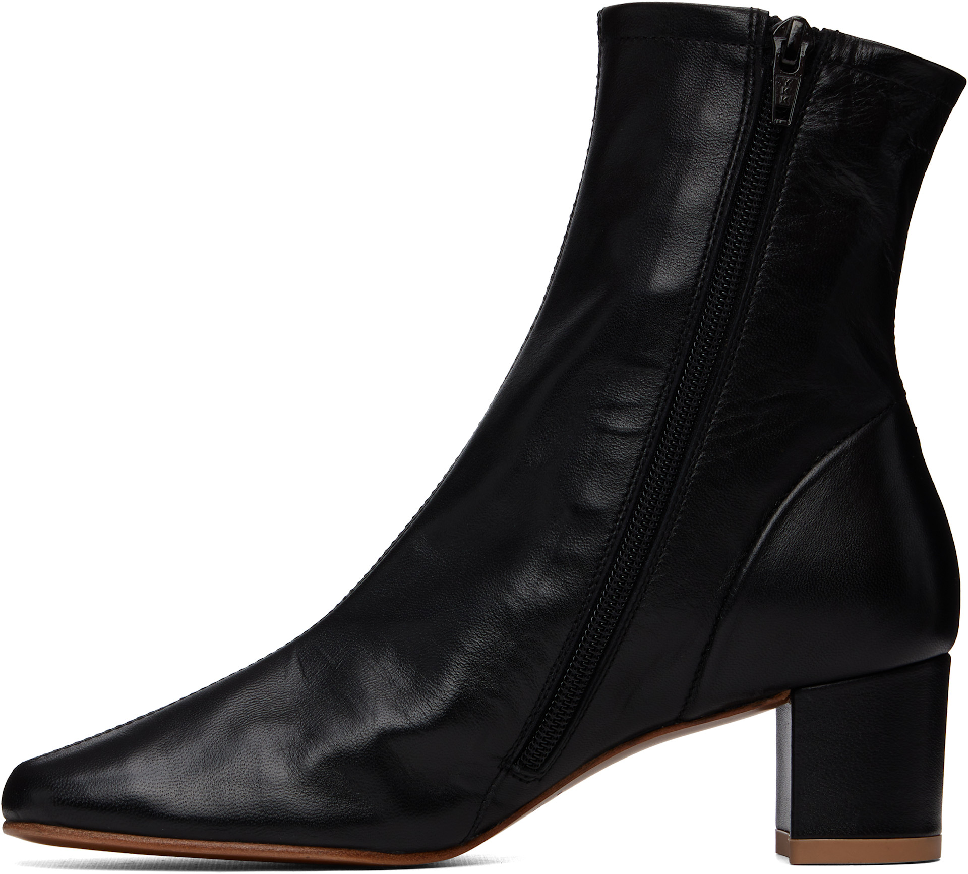 BY FAR - Bottines Sofia noires en cuir