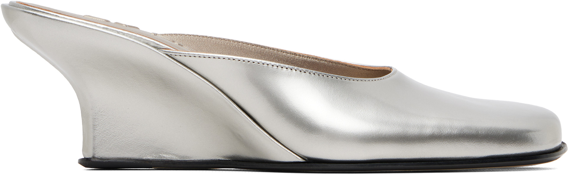 BY FAR - Chaussures à talon Caroo argentées